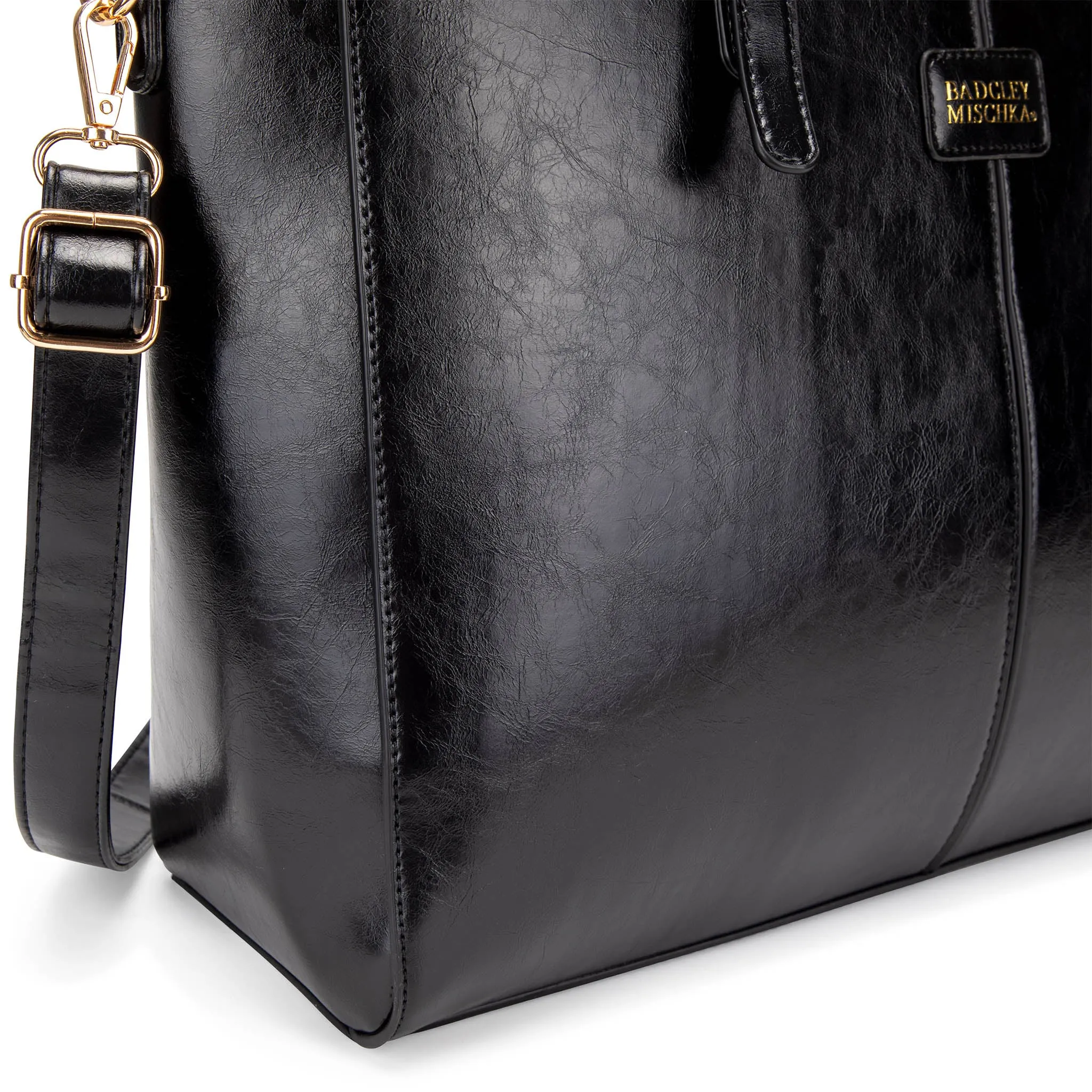 Julia Rustic Vegan Leather Weekender Duffel Bag - Image 17