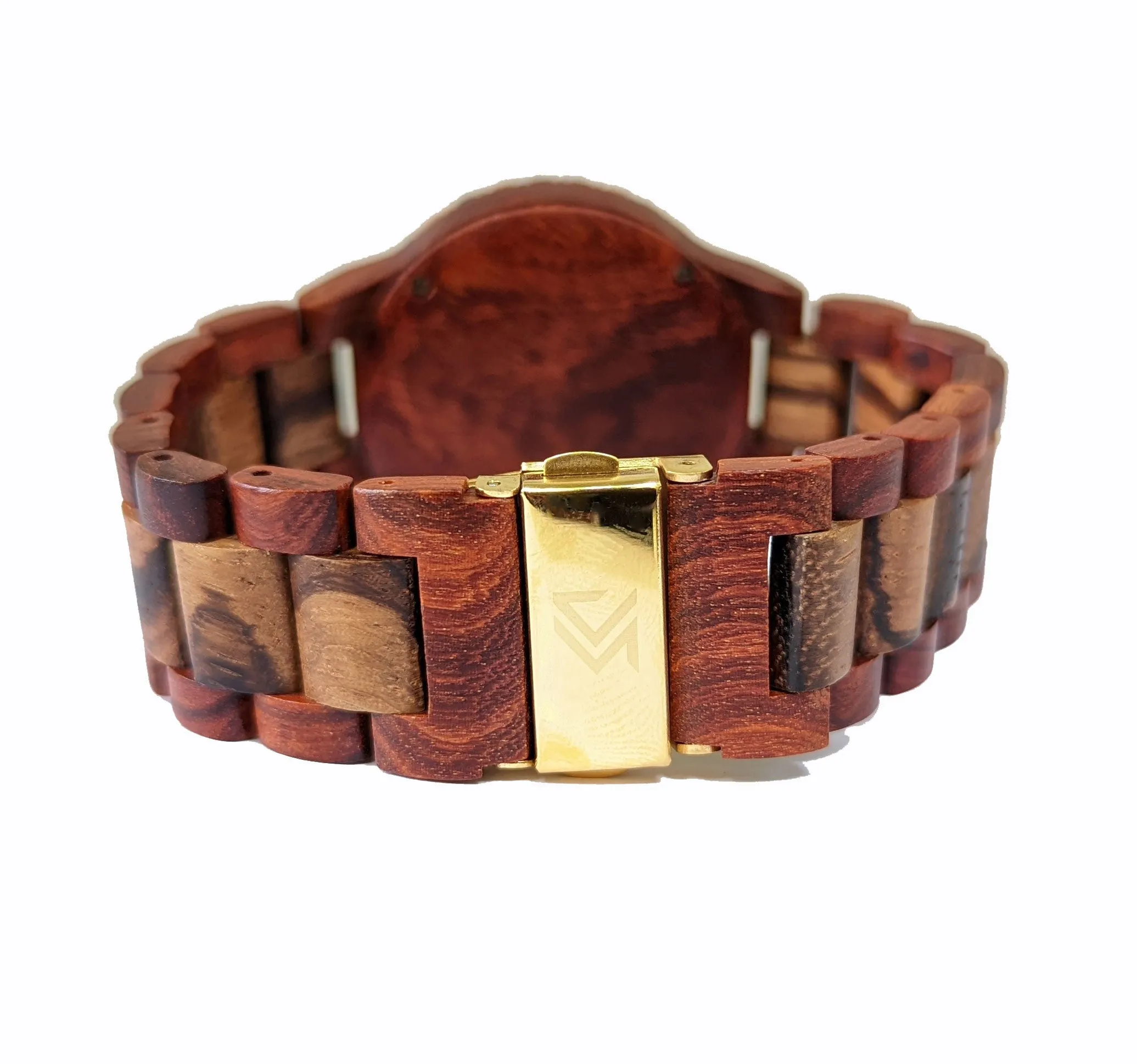 Justo Wooden Men's Watch | Red Brown - Image 3