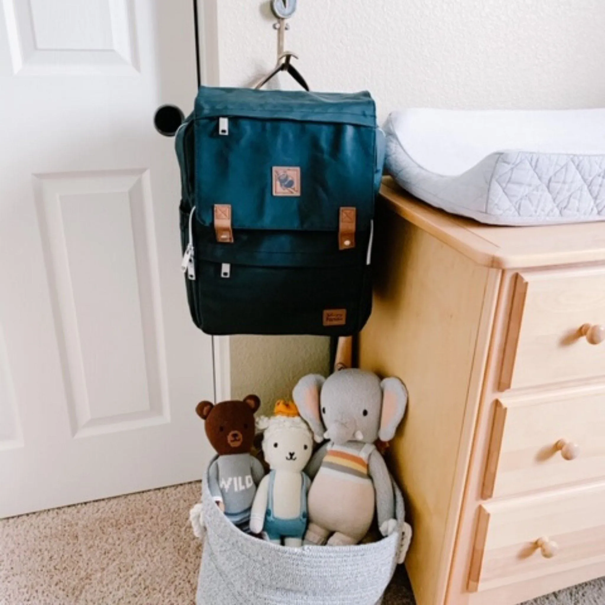 Kaitlyn - Canvas Diaper Backpack | Mommy Bag - Image 13