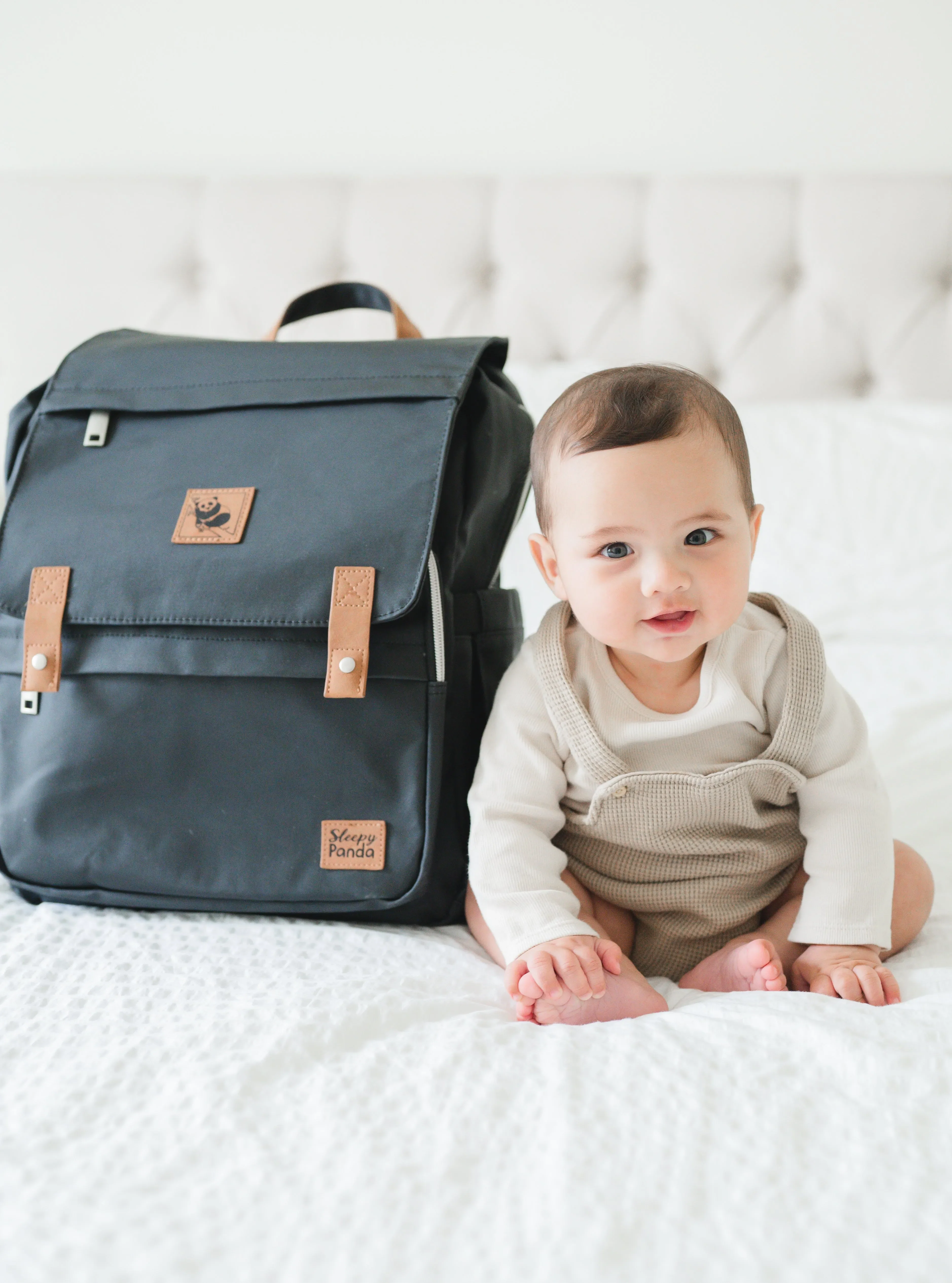 Kaitlyn - Canvas Diaper Backpack | Mommy Bag - Image 4