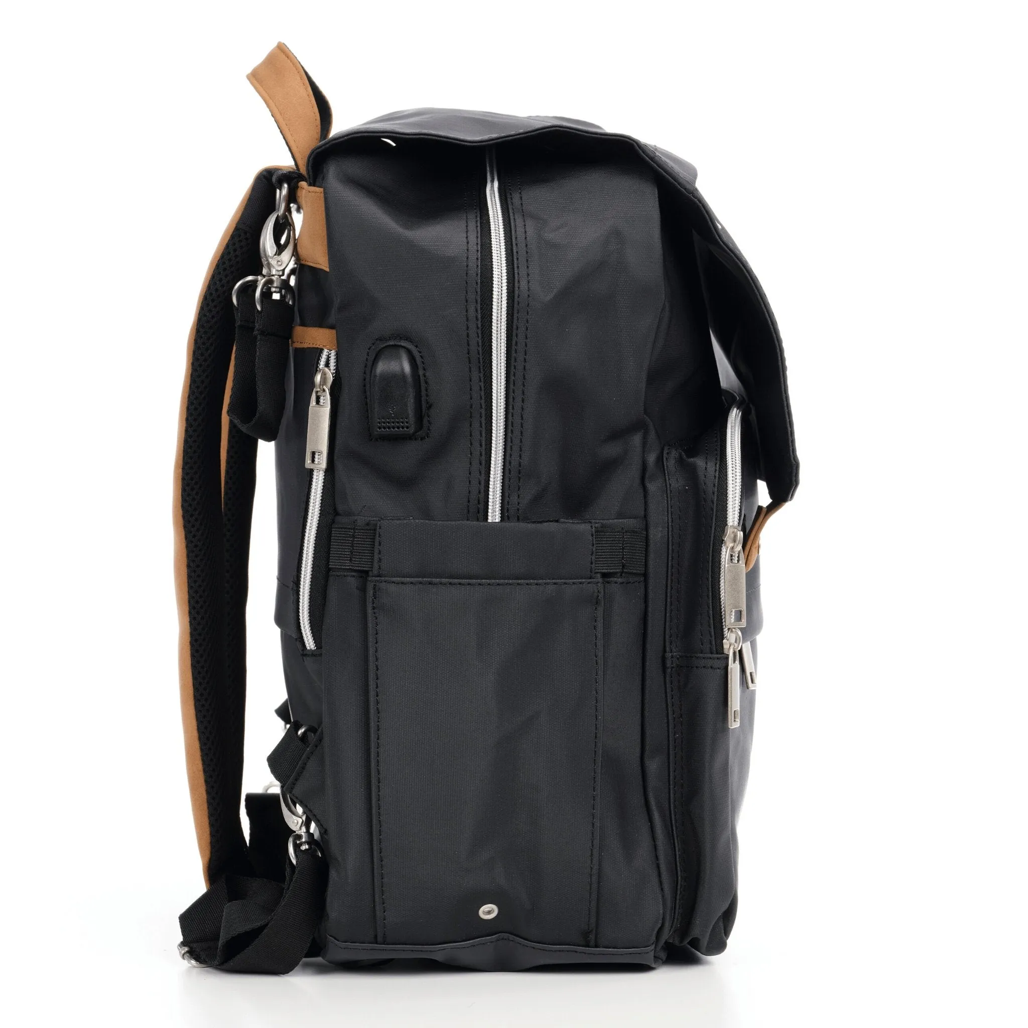 Kaitlyn - Canvas Diaper Backpack | Mommy Bag - Image 7