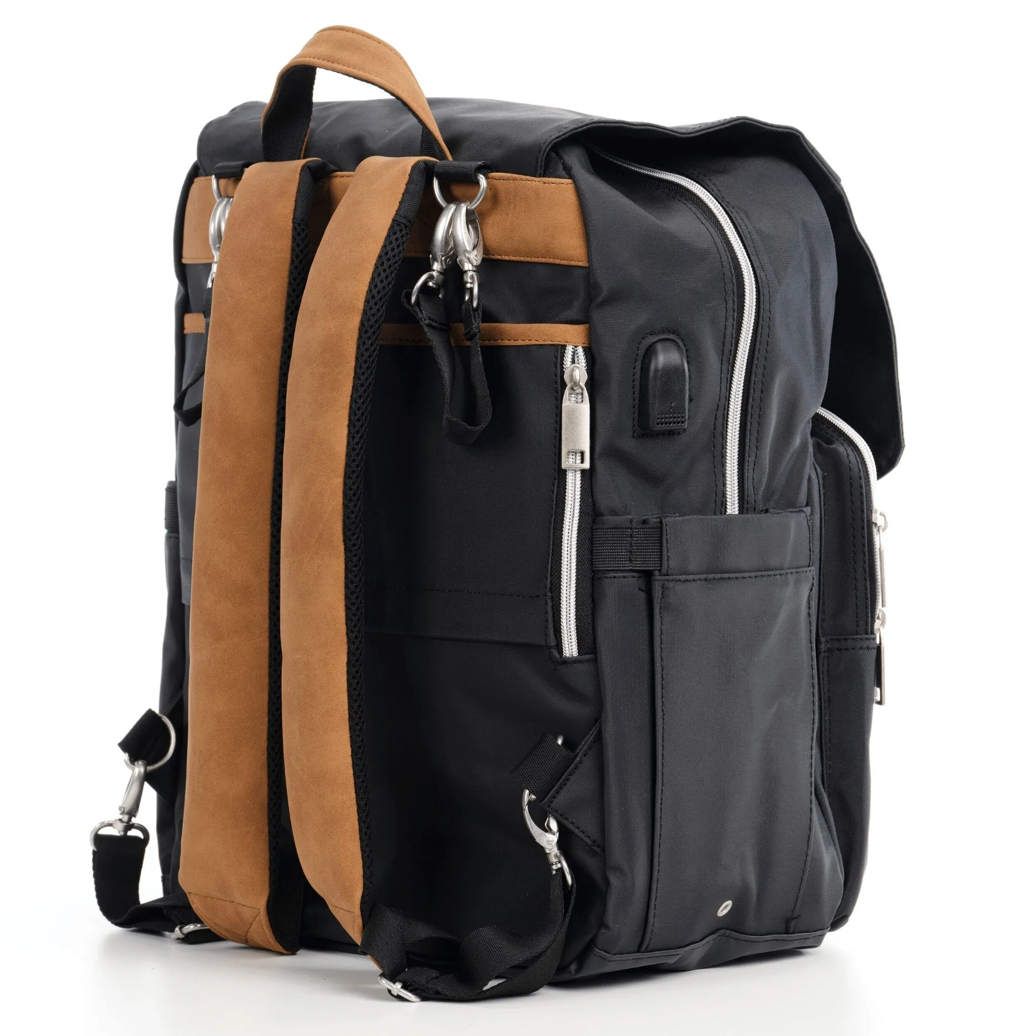 Kaitlyn - Canvas Diaper Backpack | Mommy Bag - Image 8