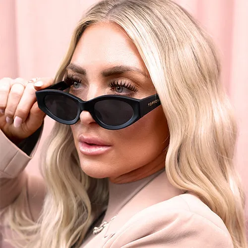 Kat x Money Moves - Black Cateye Sunglasses - Image 2