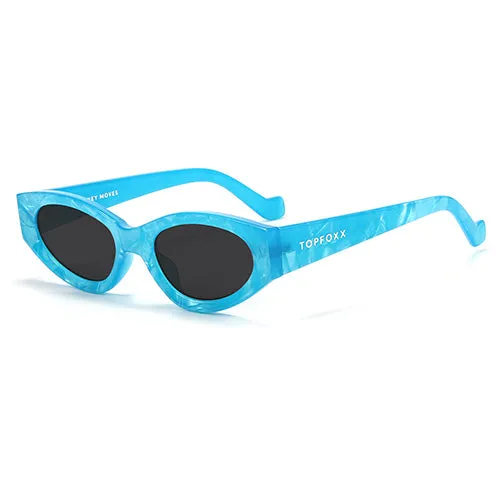 Kat x Money Moves - Blue Cateye Sunglasses - Image 2