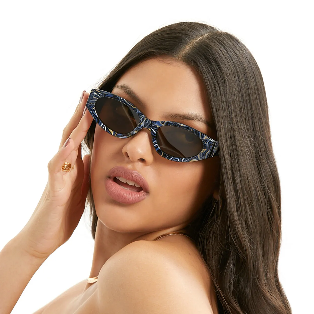 Kat x Money Moves Sunglasses - Dark Blue - Image 3
