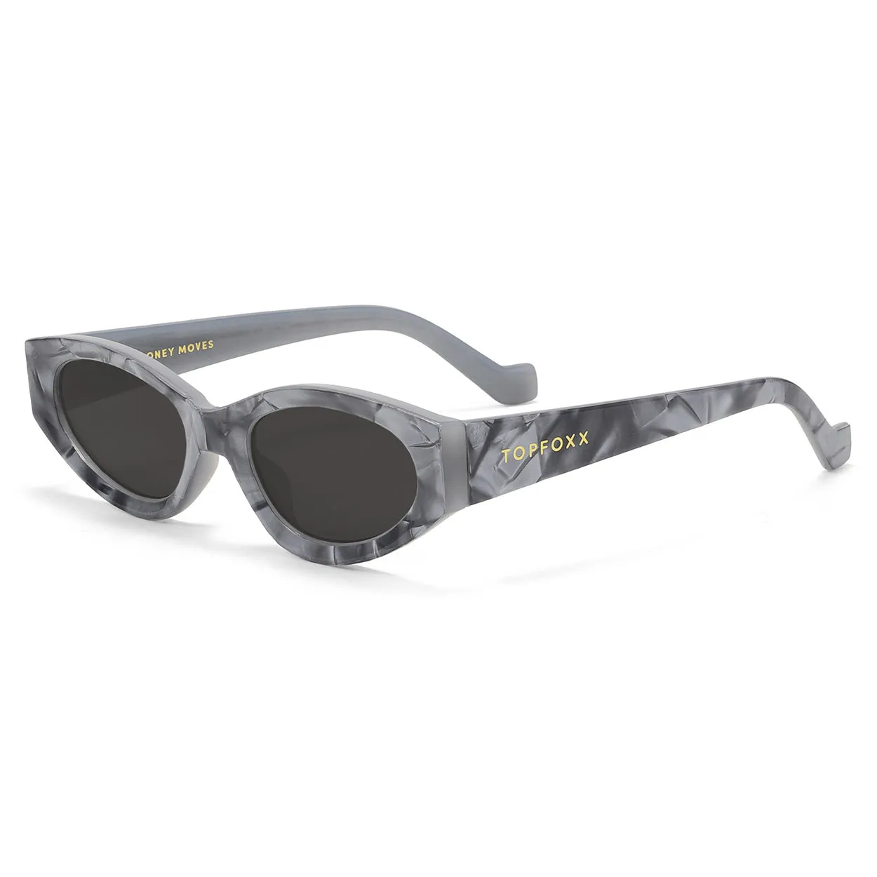 Kat x Money Moves - Grey Cateye Sunglasses - Image 2