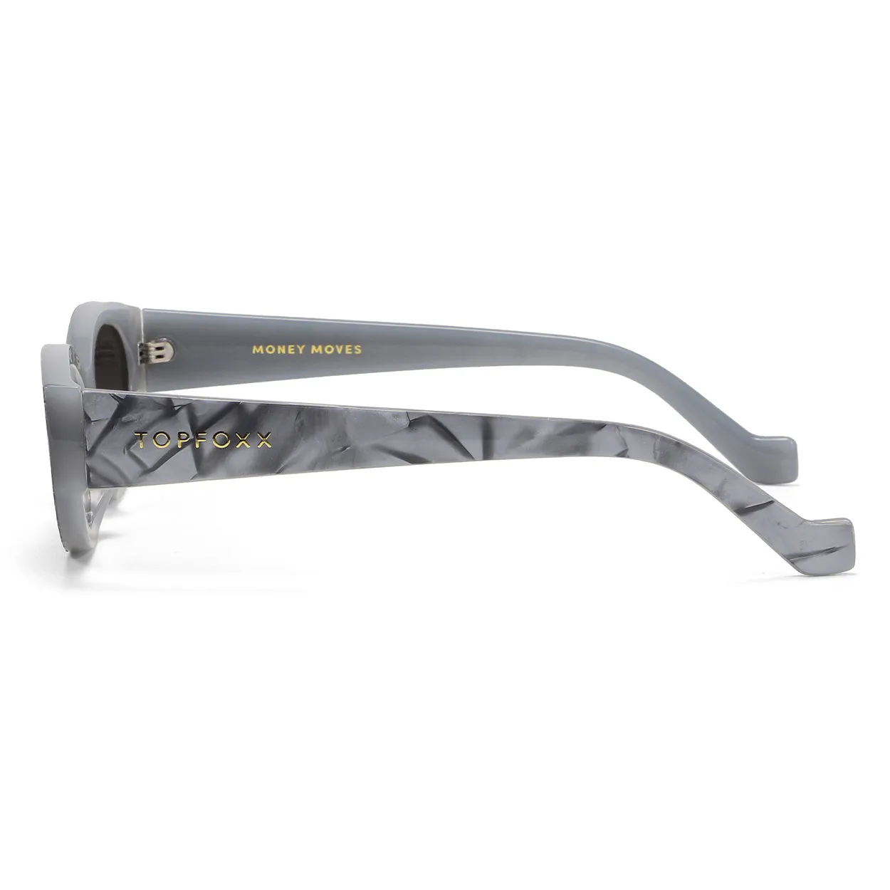 Kat x Money Moves - Grey Cateye Sunglasses - Image 4
