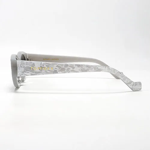 Kat x Money Moves - Silver Cateye Sunglasses - Image 5