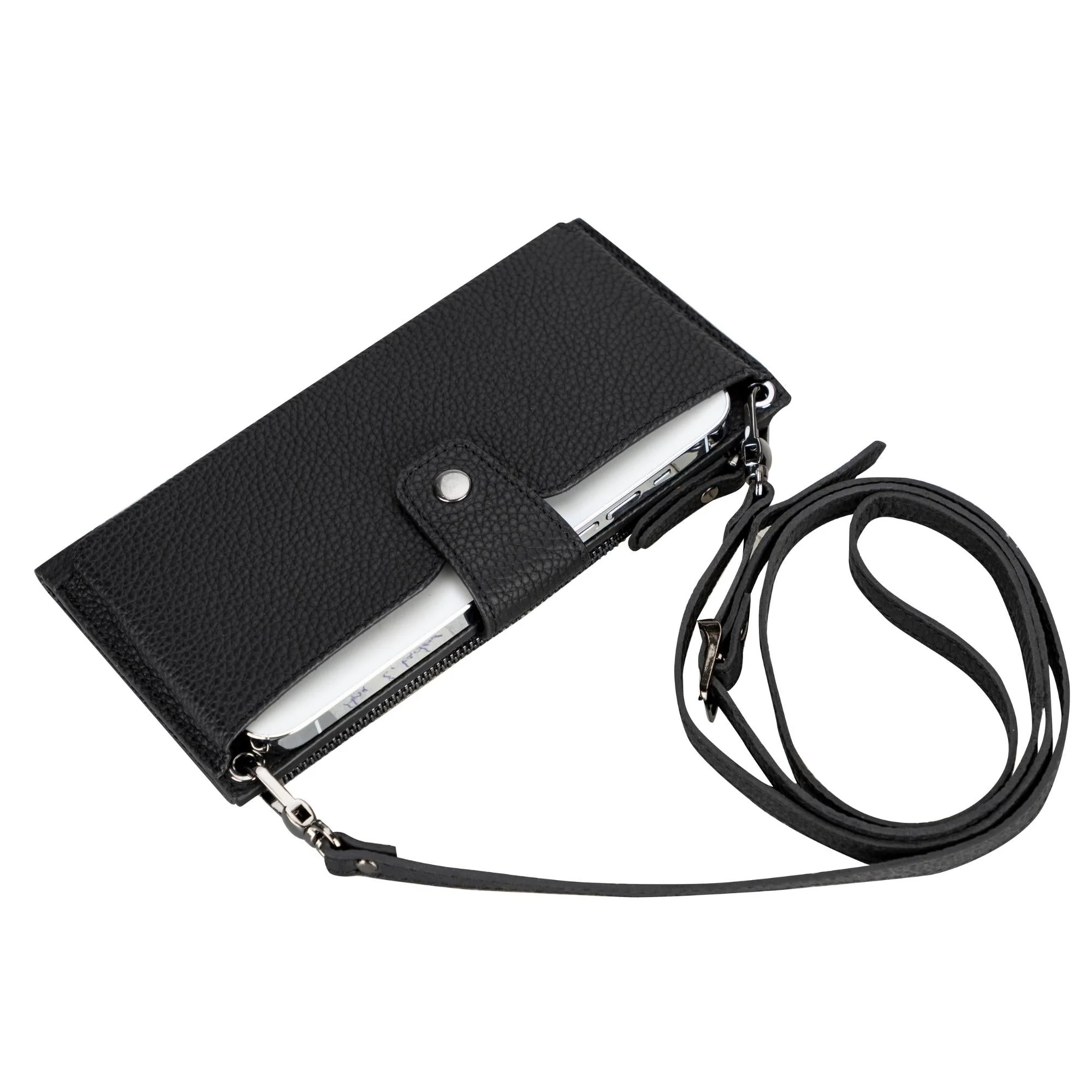Kaycee Leather Women's Cell Phone Wallet with Strap - Image 12