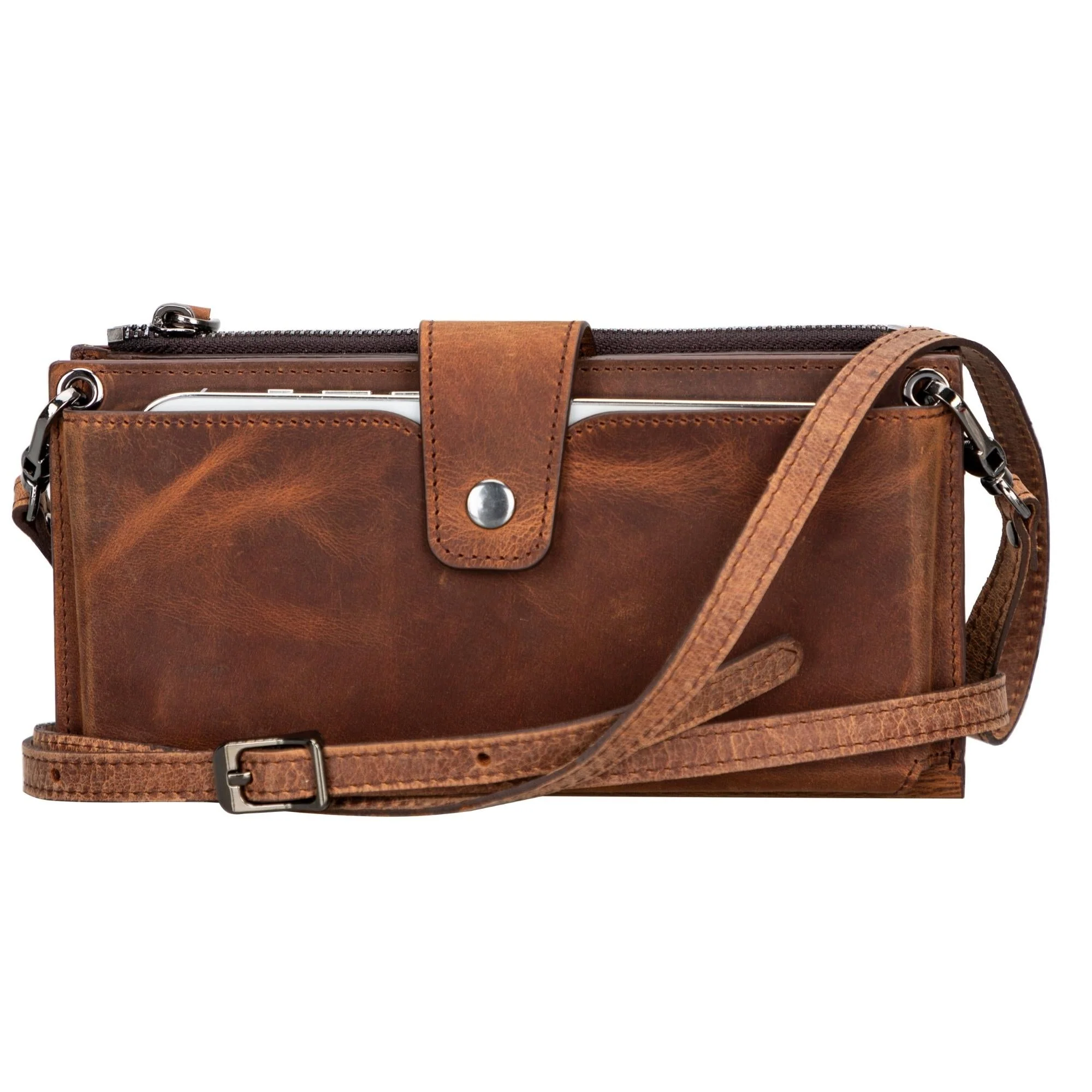 Kaycee Leather Women's Cell Phone Wallet with Strap - Image 33