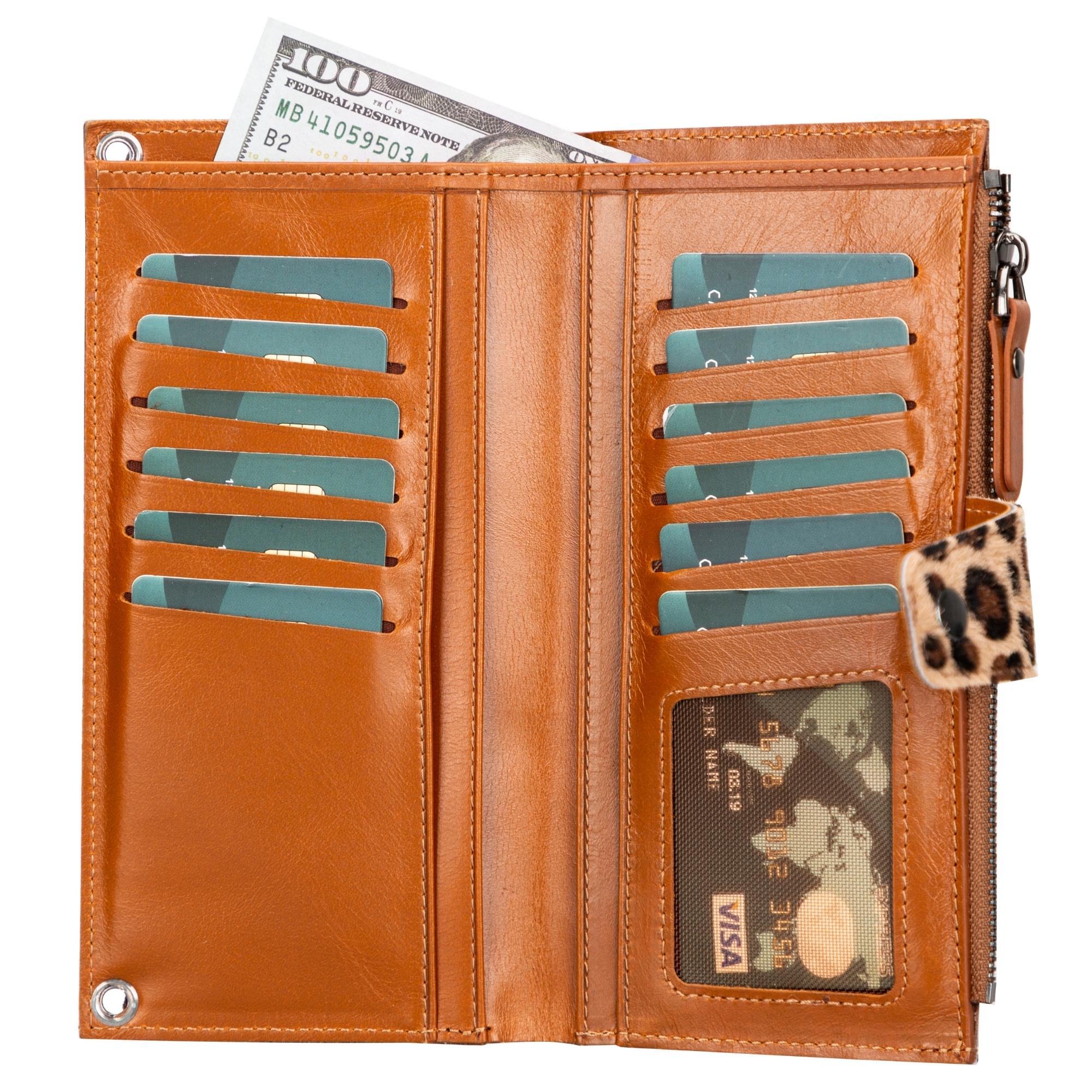 Kaycee Leather Women's Cell Phone Wallet with Strap - Image 42