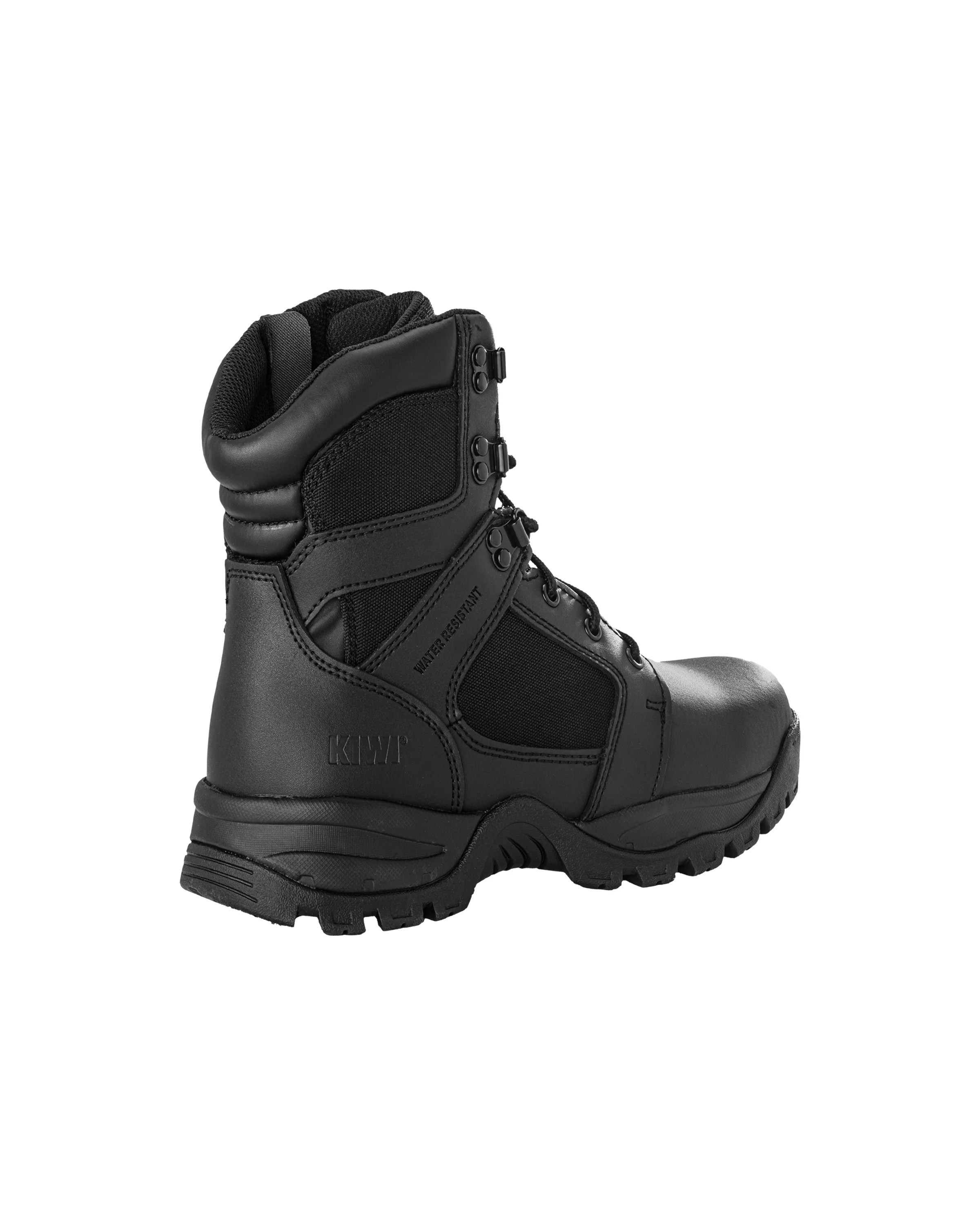 Rugged Black Action Leather 7" Zipped Water Resistant Tactical Boots [R62300] - Image 2