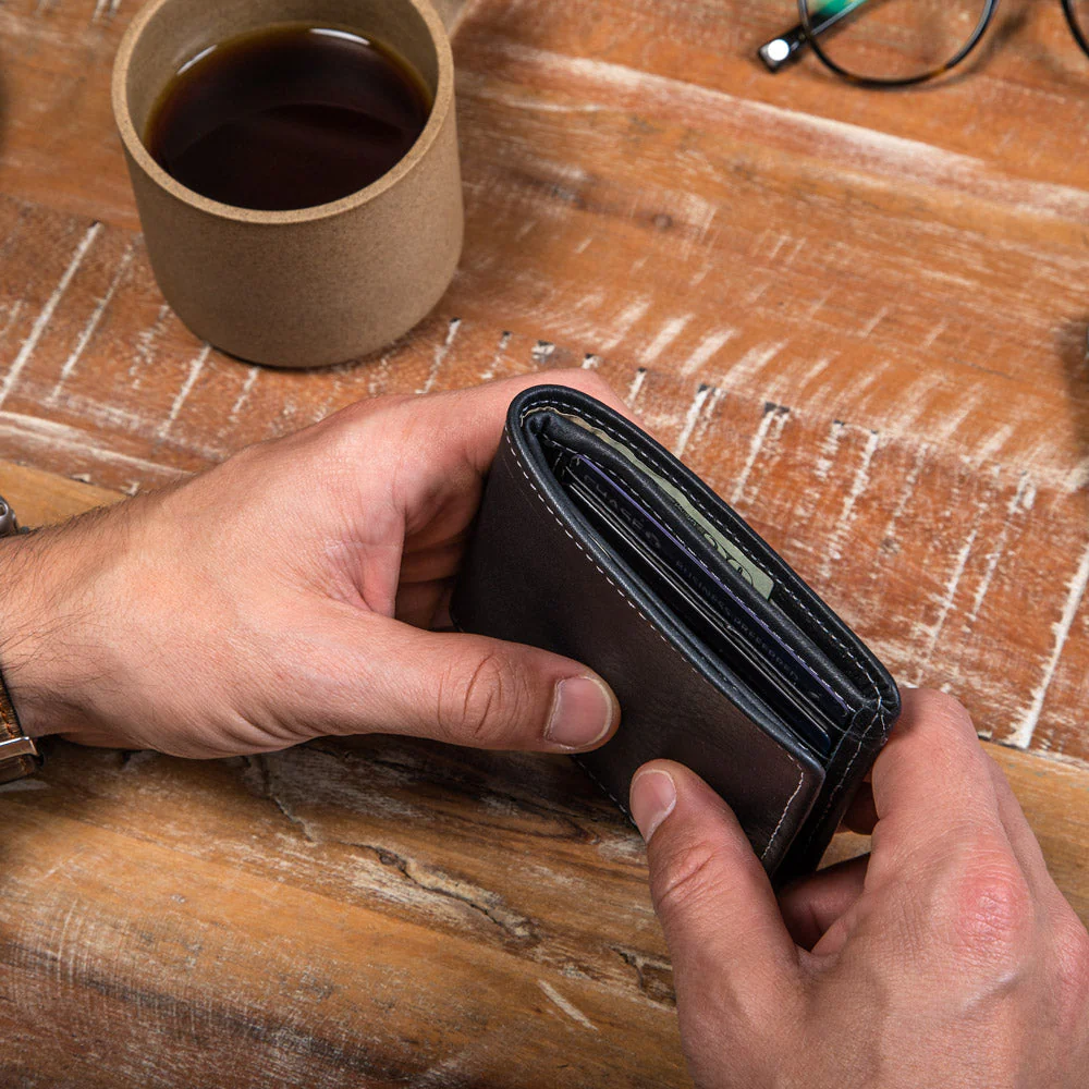 Large Billfold Wallet - Black - Image 10