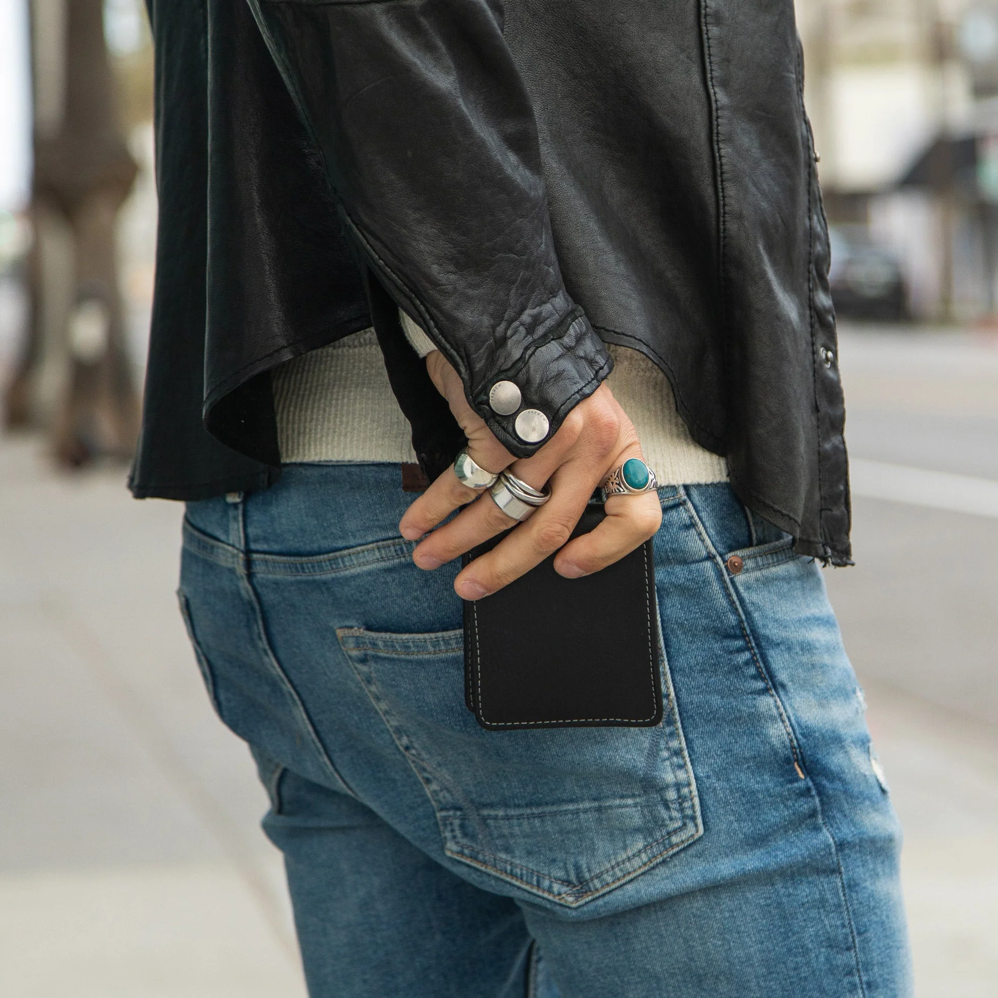 Large Billfold Wallet - Black - Image 6