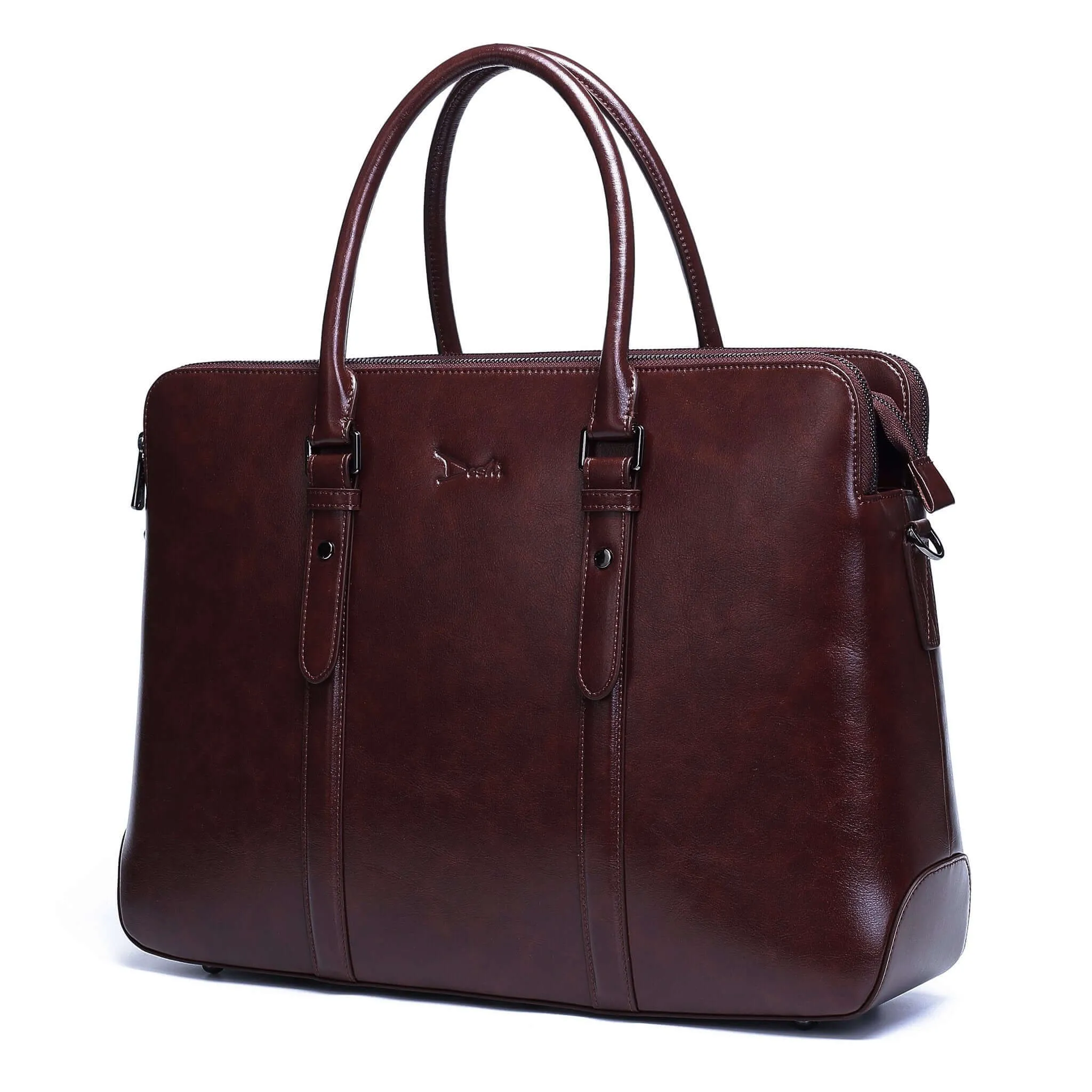 Large Classic Men's Vegan Briefcase 3 - Image 18