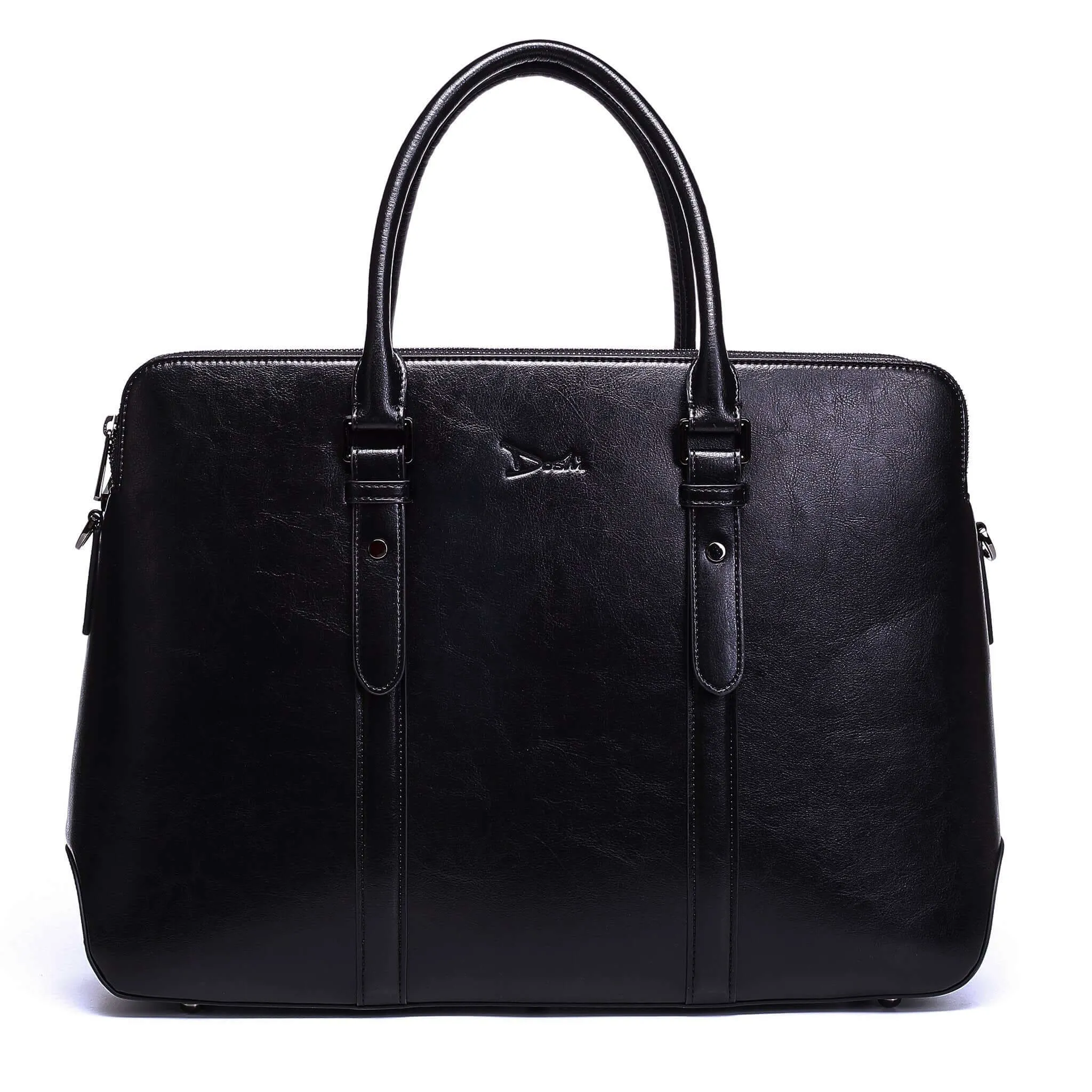 Large Classic Men's Vegan Briefcase 3 - Image 2