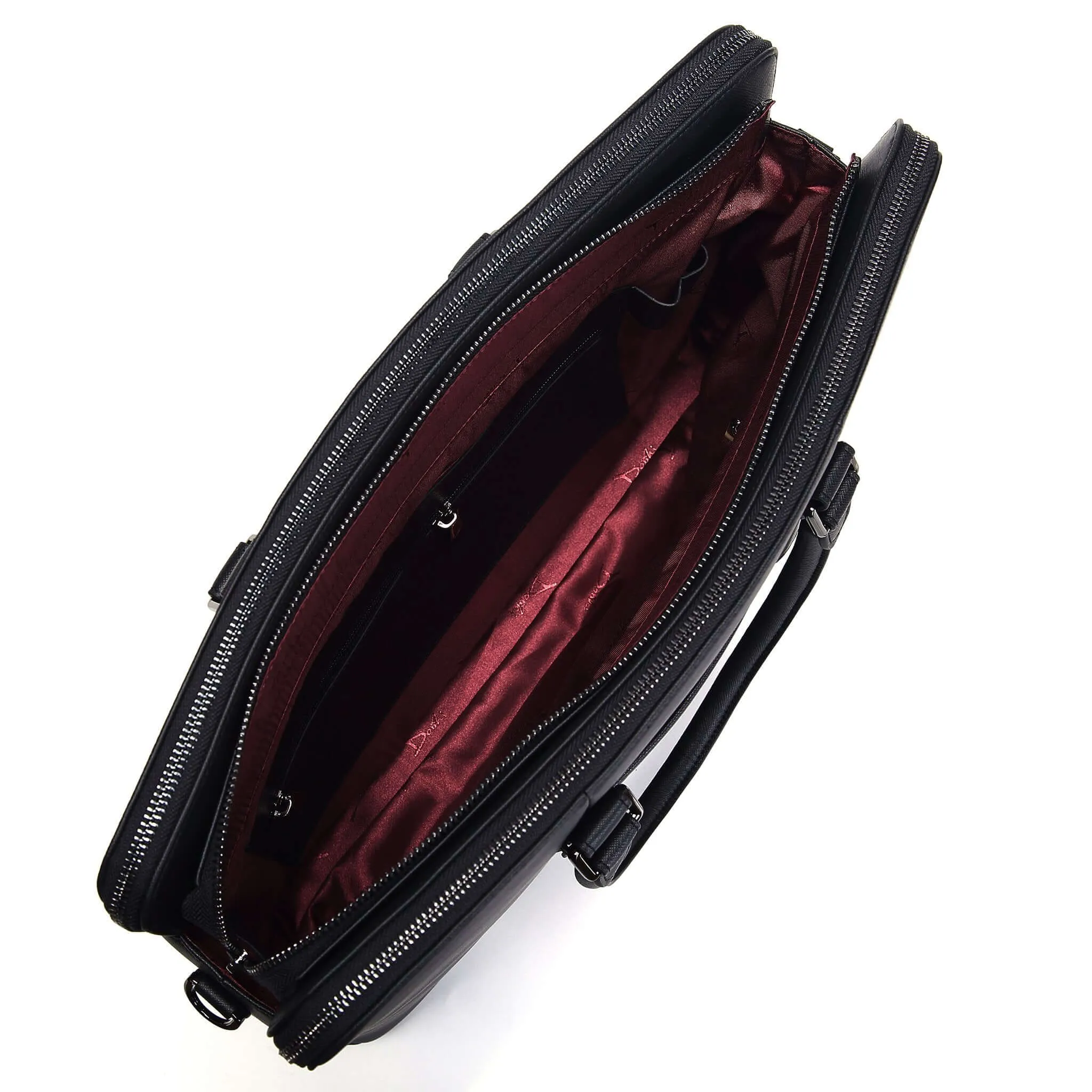 Large Classic Women's Vegan Briefcase 3 - Image 12
