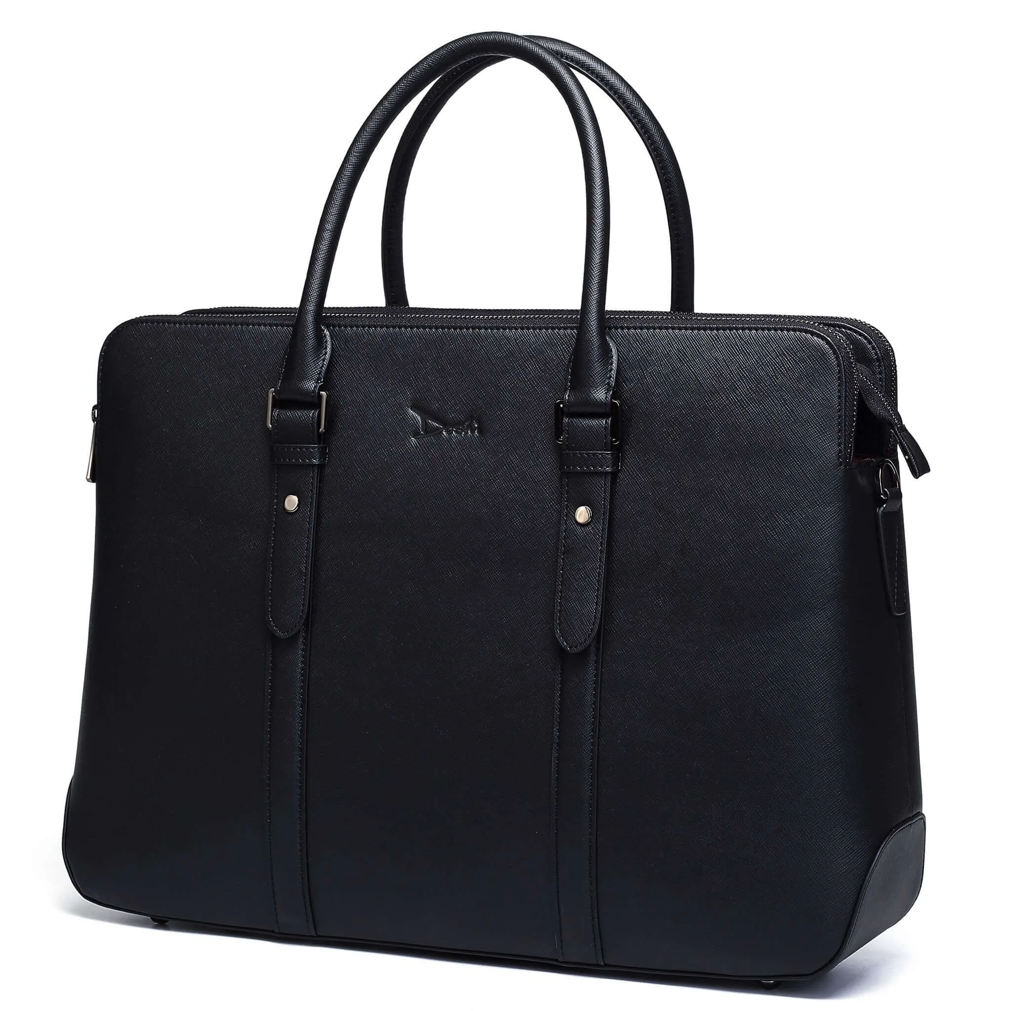 Large Classic Women's Vegan Briefcase 3 - Image 16