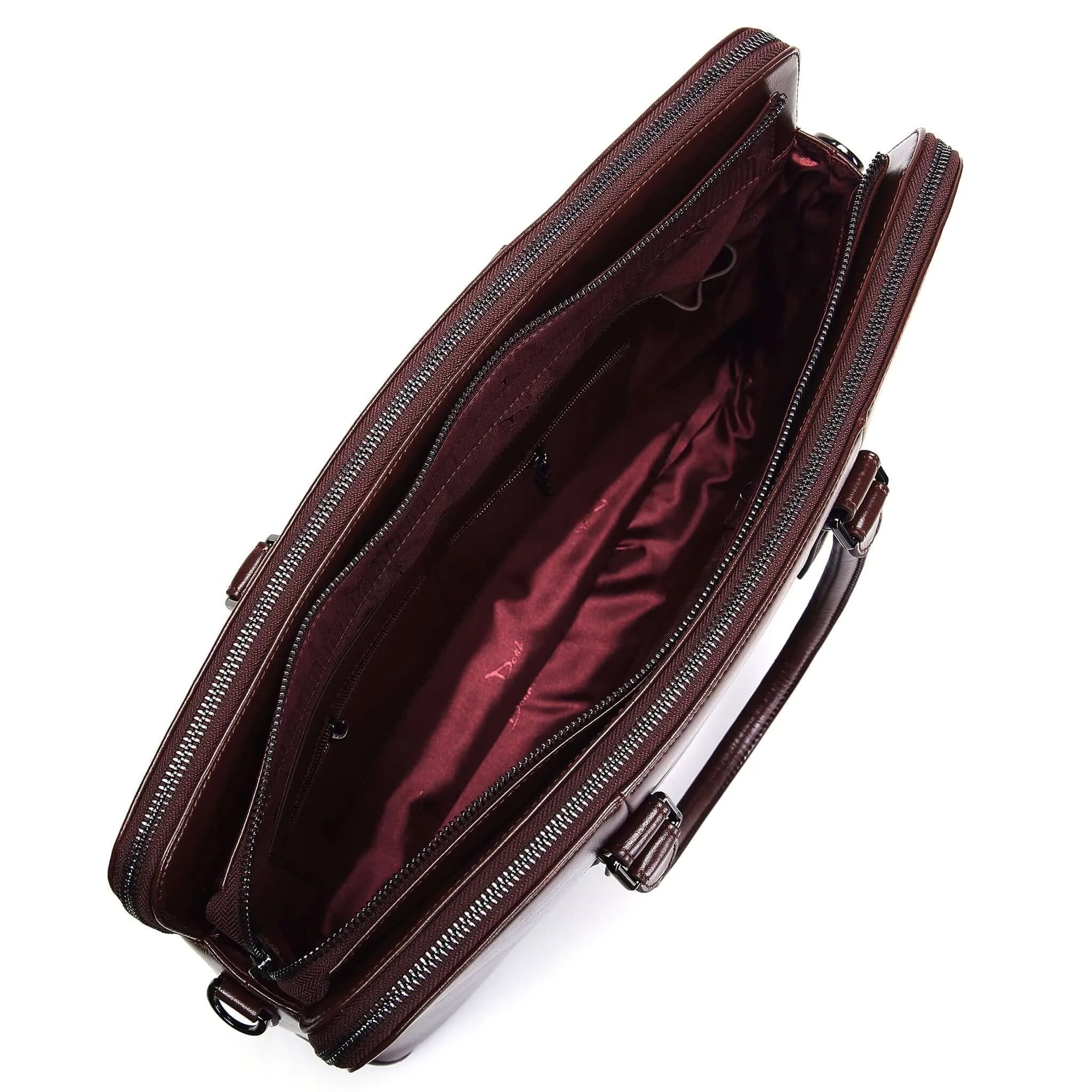 Large Classic Women's Vegan Briefcase 3 - Image 9