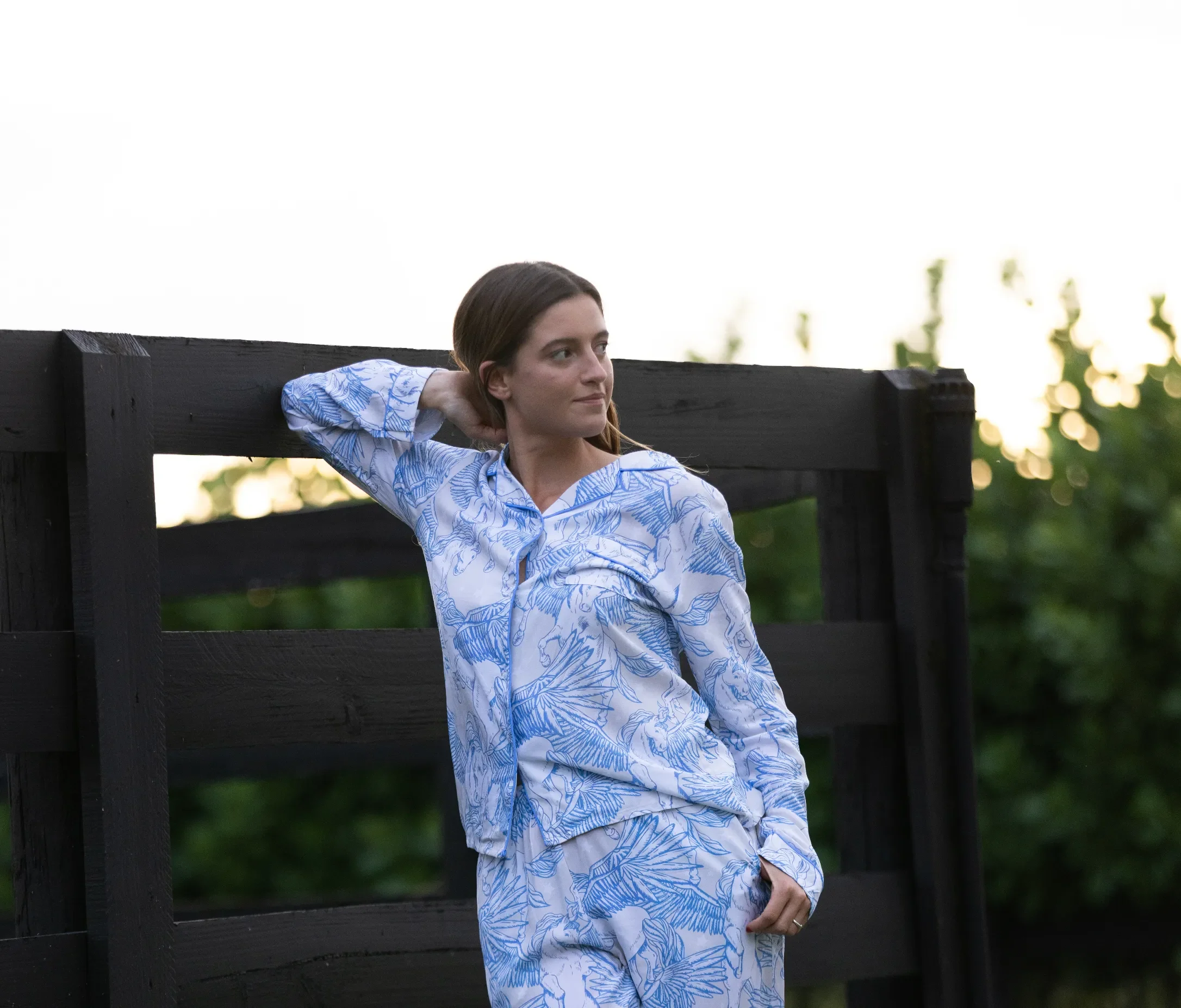 Layla Pajama Shirt – Equestrian Bamboo Loungewear - Image 11