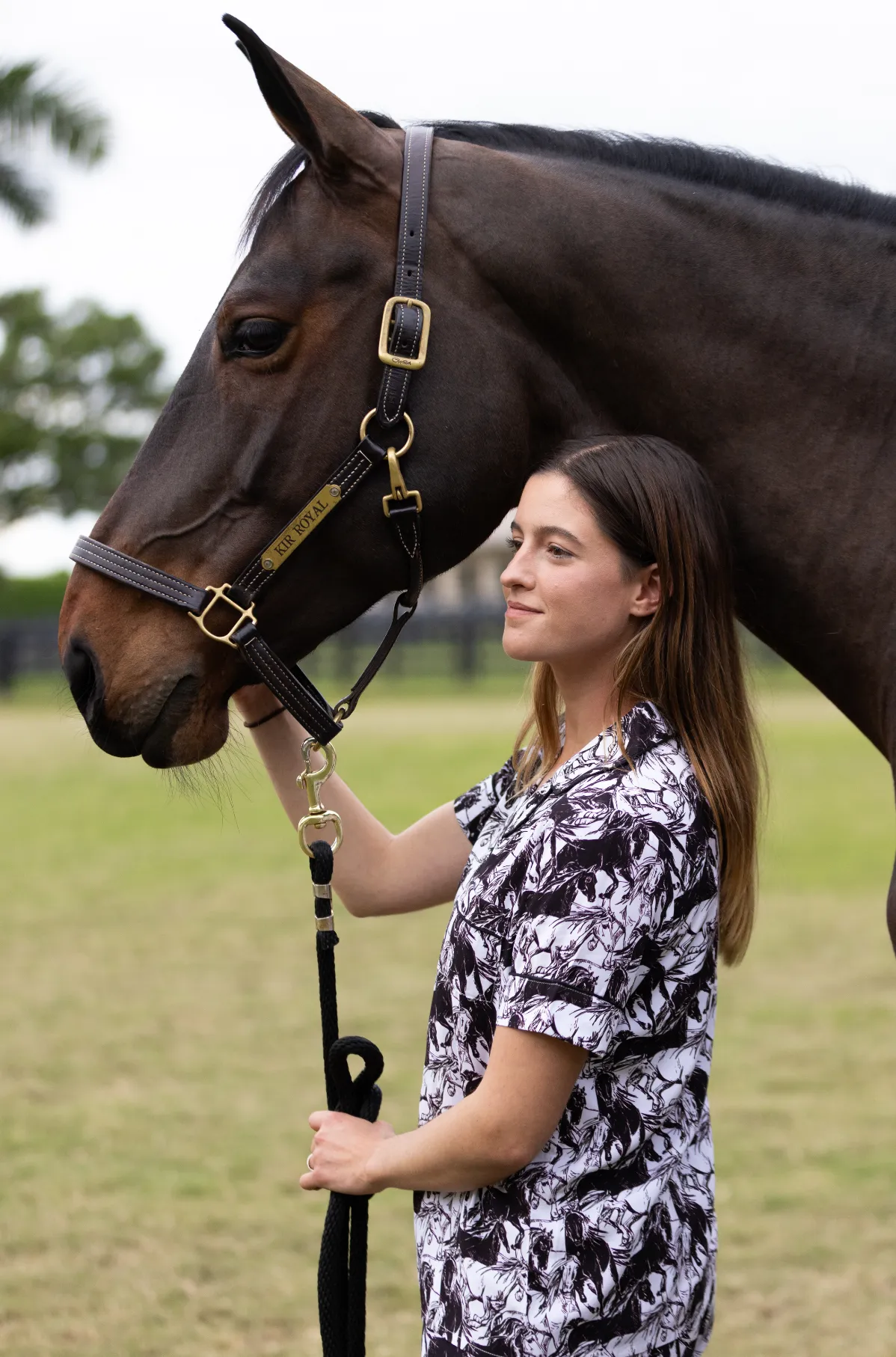 Layla Pajama Shirt – Equestrian Bamboo Loungewear - Image 3