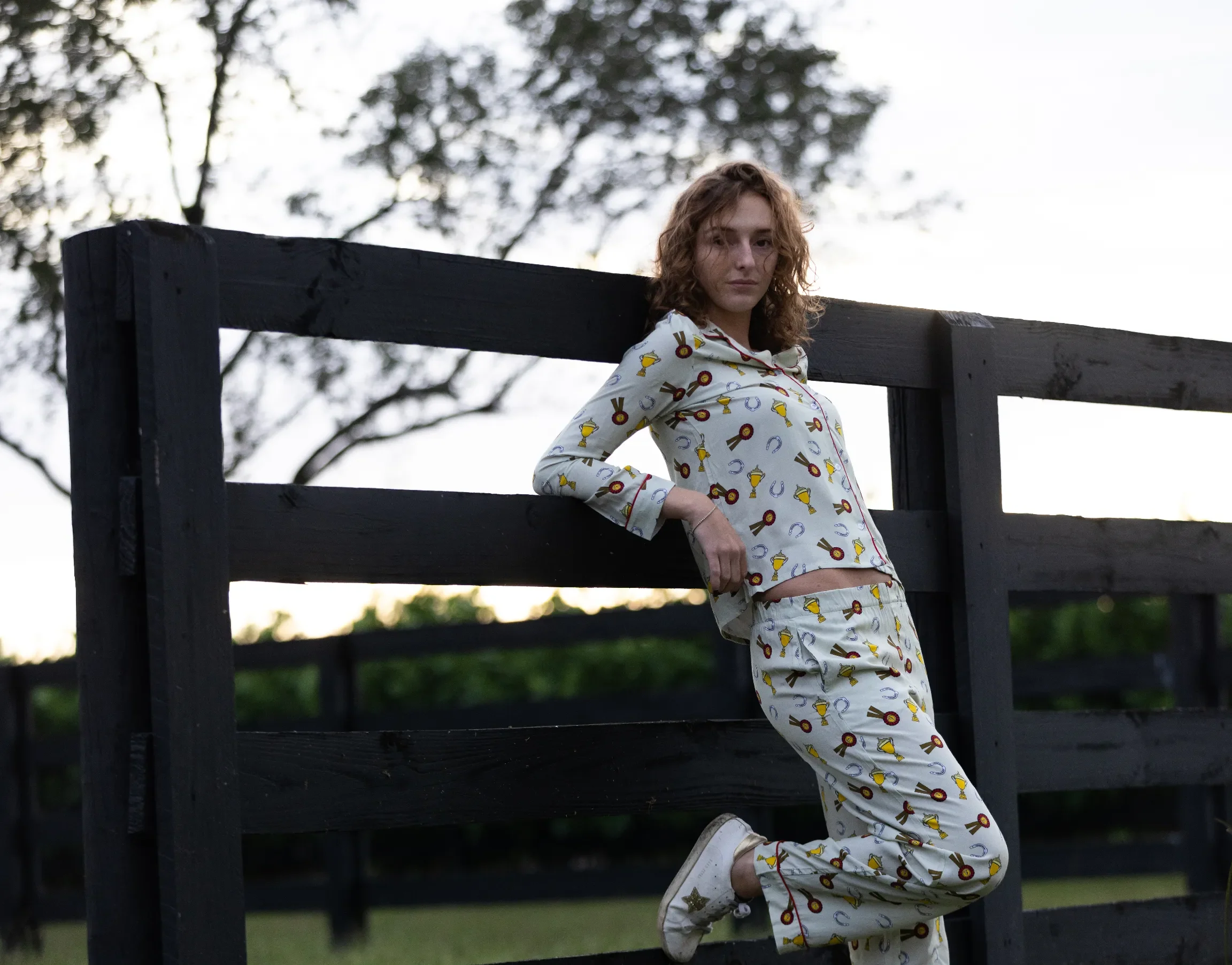 Layla Pajama Shirt – Equestrian Bamboo Loungewear - Image 4