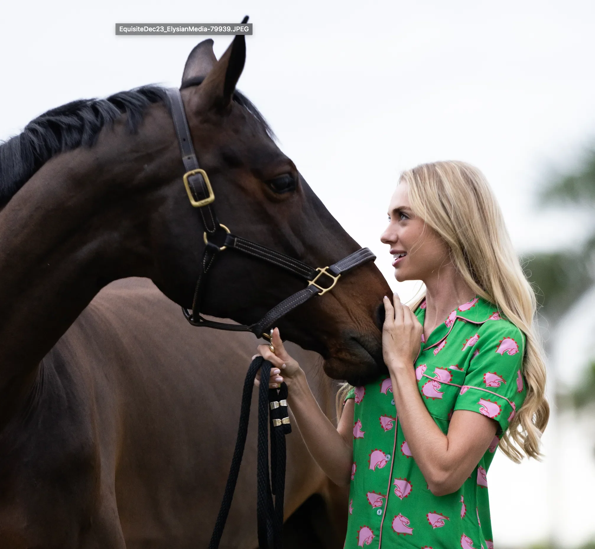 Layla Pajama Shirt – Equestrian Bamboo Loungewear - Image 8