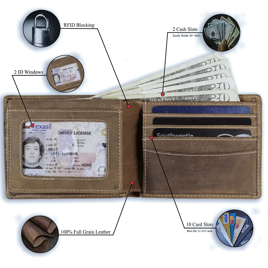 Leather Bifold Wallet - Image 4