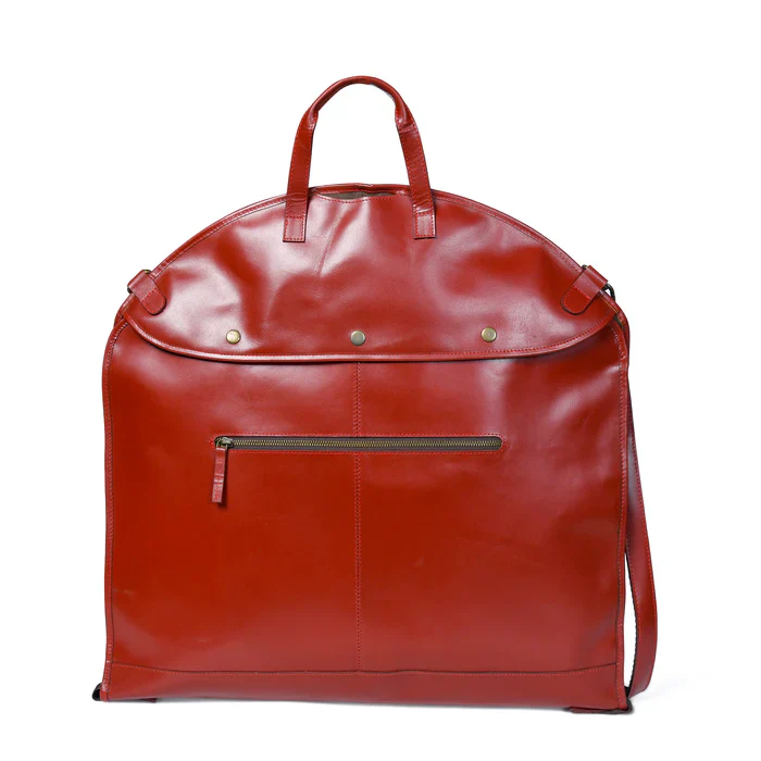 Leather Garment Bag - Dress Protection Bag - Image 3
