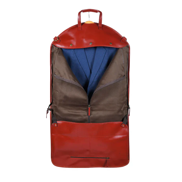 Leather Garment Bag - Dress Protection Bag - Image 6