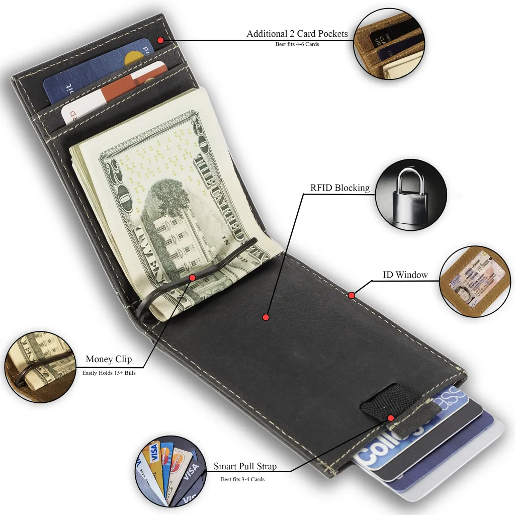 Leather Money Clip Bifold - Image 8