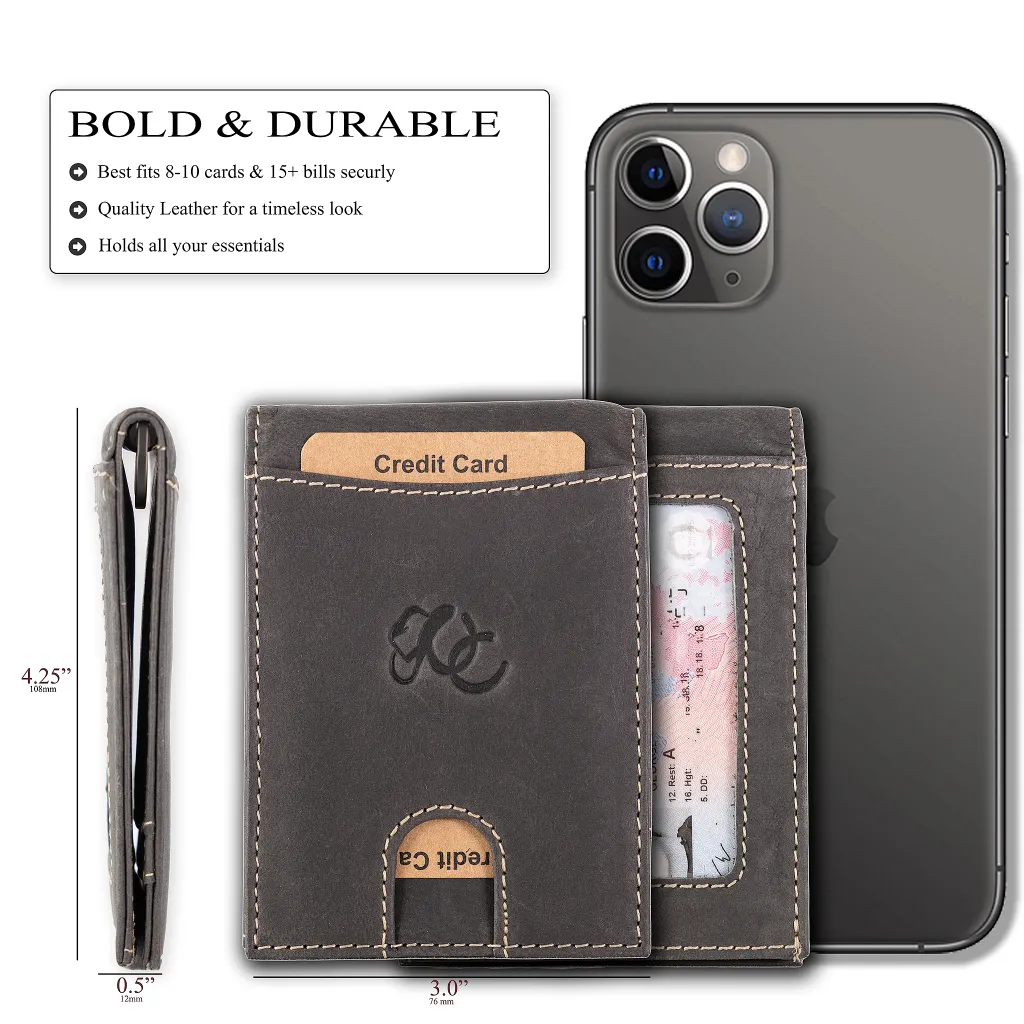 Leather Money Clip Bifold - Image 9