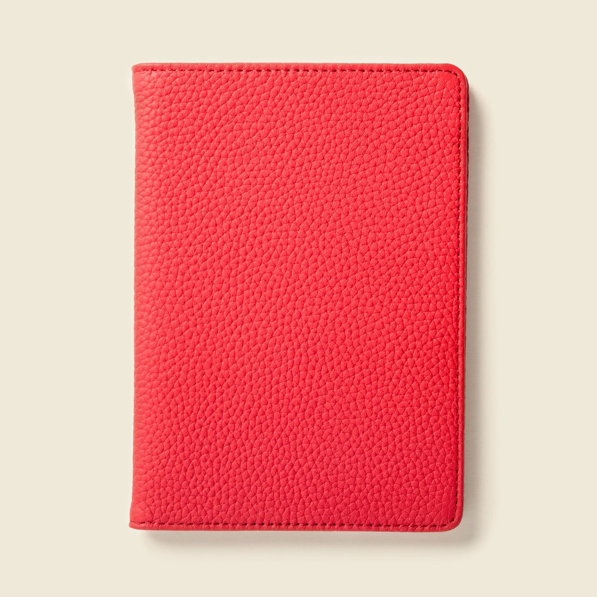 Leather Passport Wallet with RFID - Red - Image 2
