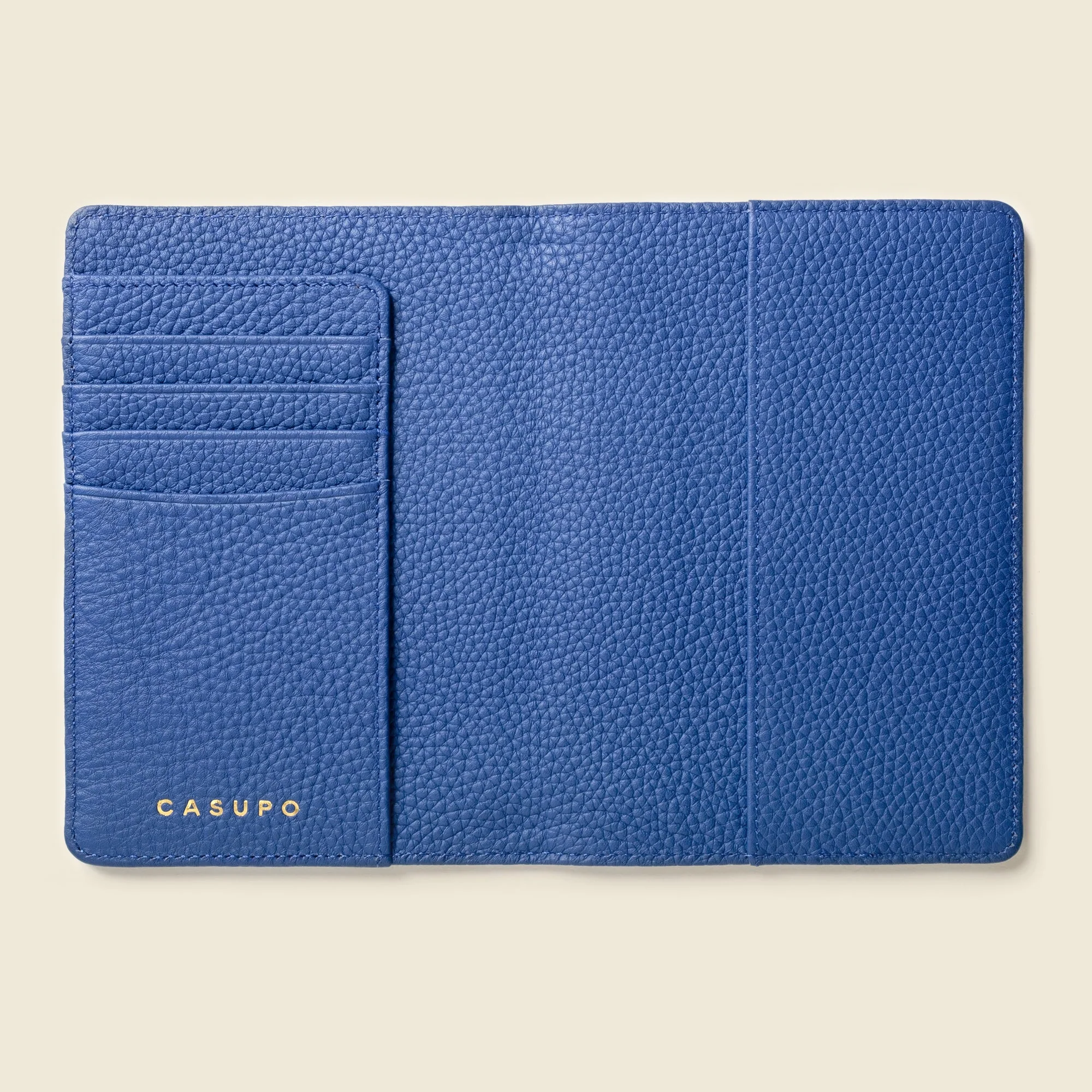 Leather Passport Wallet with RFID Shield - Cobalt - Image 3
