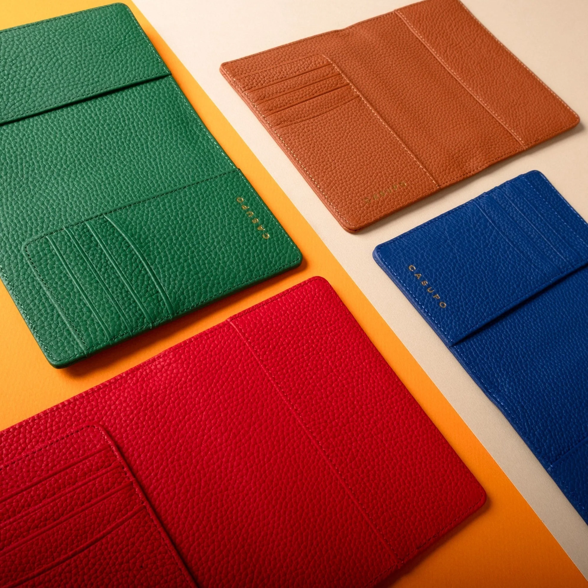 Leather Passport Wallet with RFID Shield - Cobalt - Image 6
