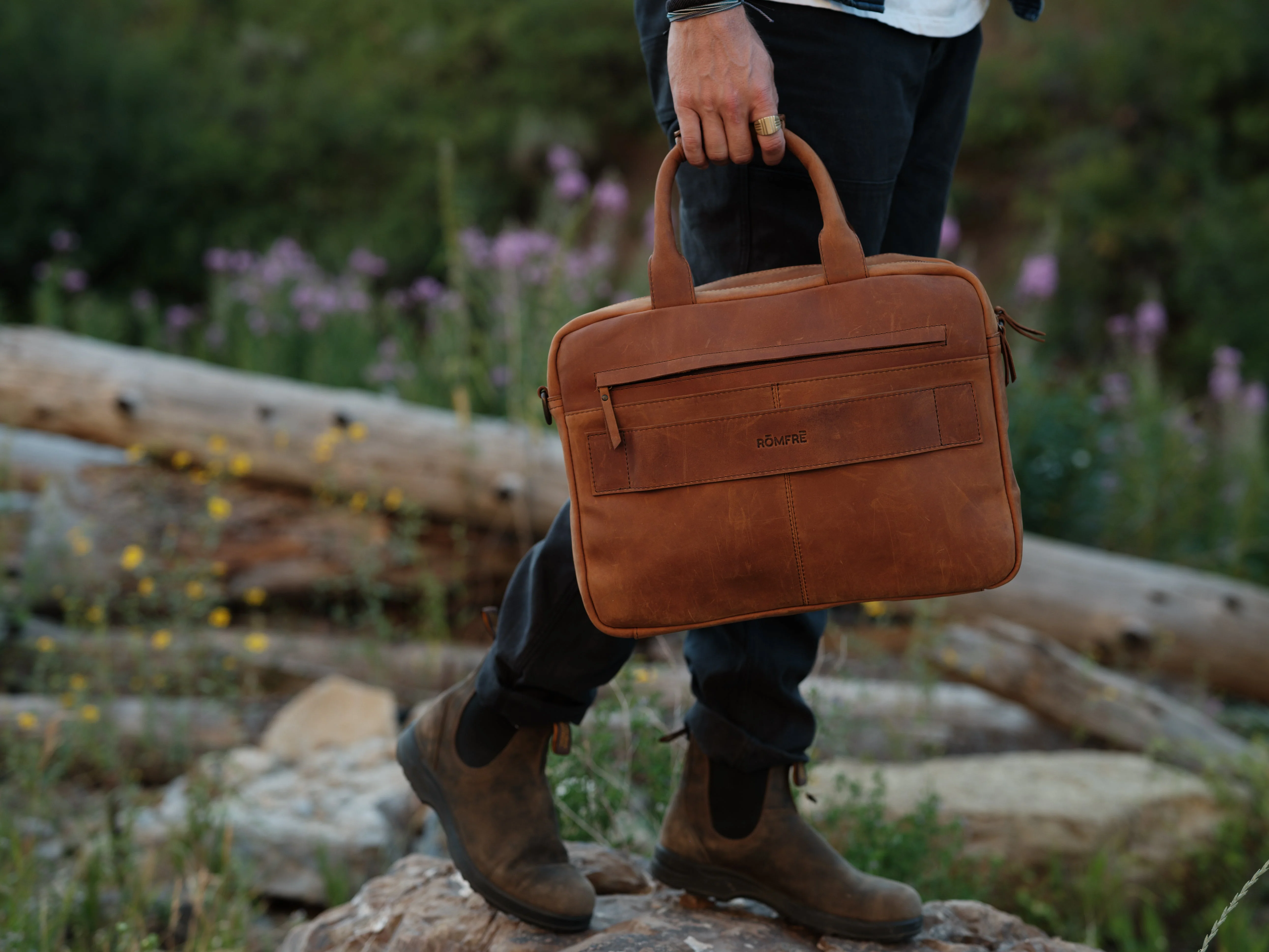 Leather Pilot Briefcase - Image 7