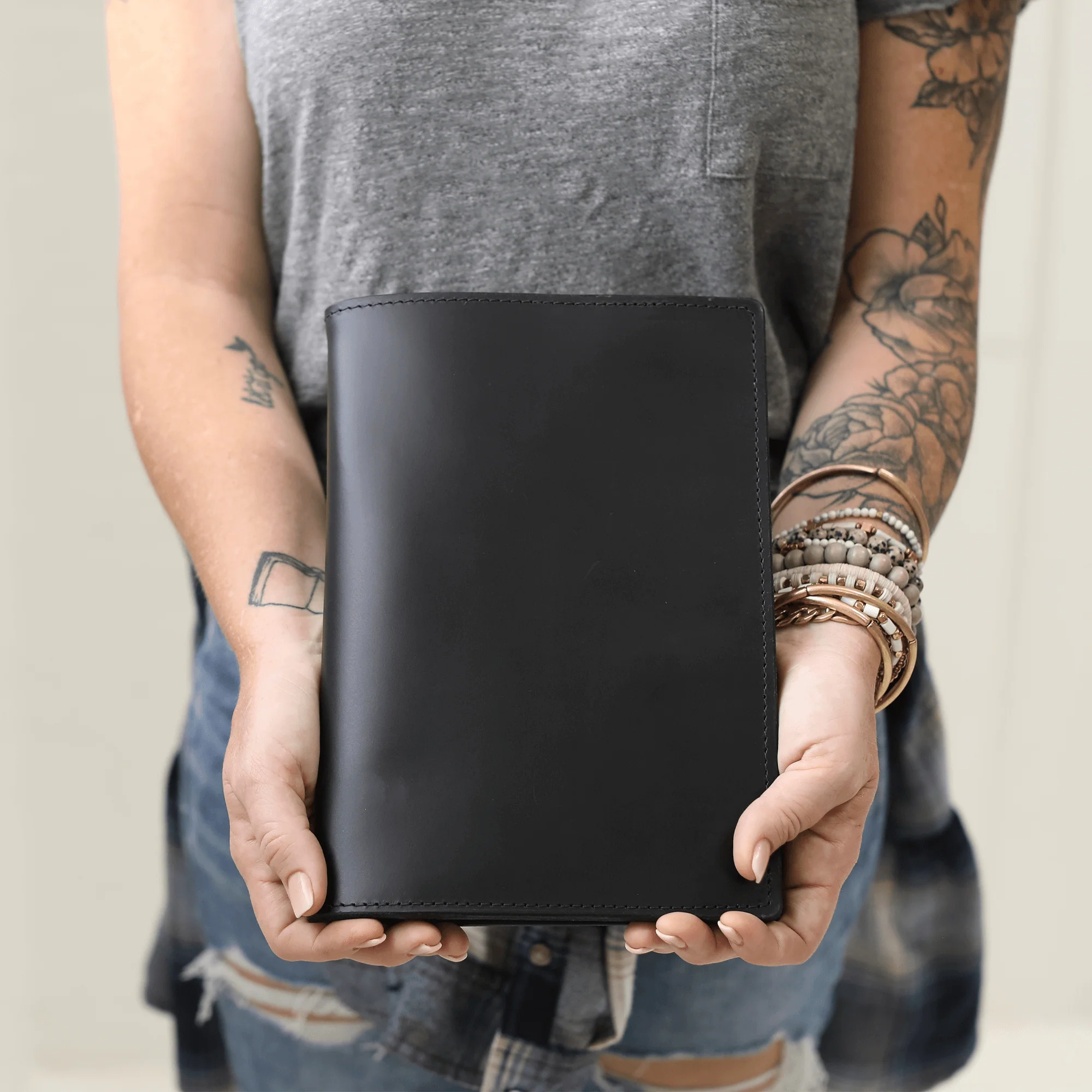 Stylish Leather Steno Pad with Cover - Image 13