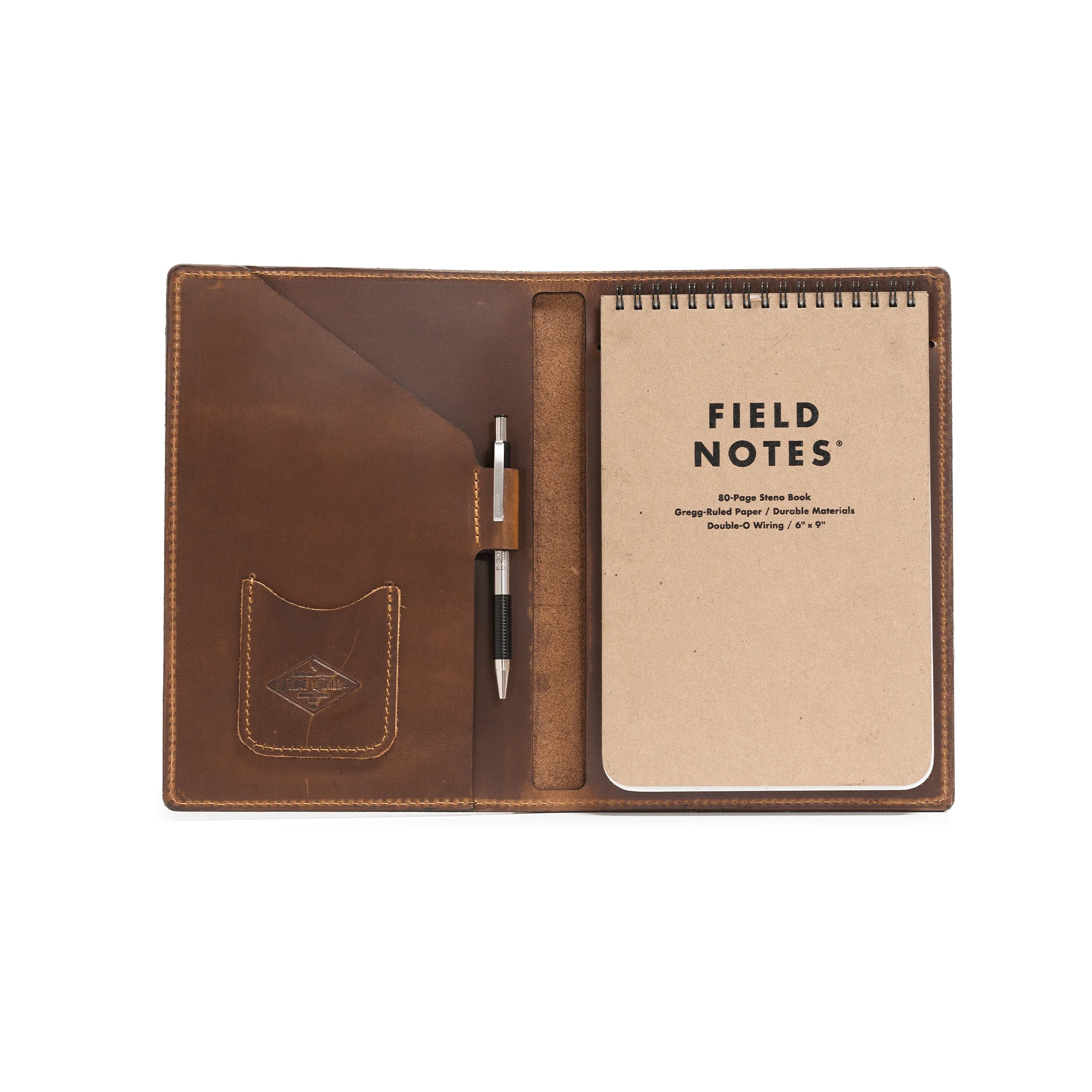 Stylish Leather Steno Pad with Cover - Image 2