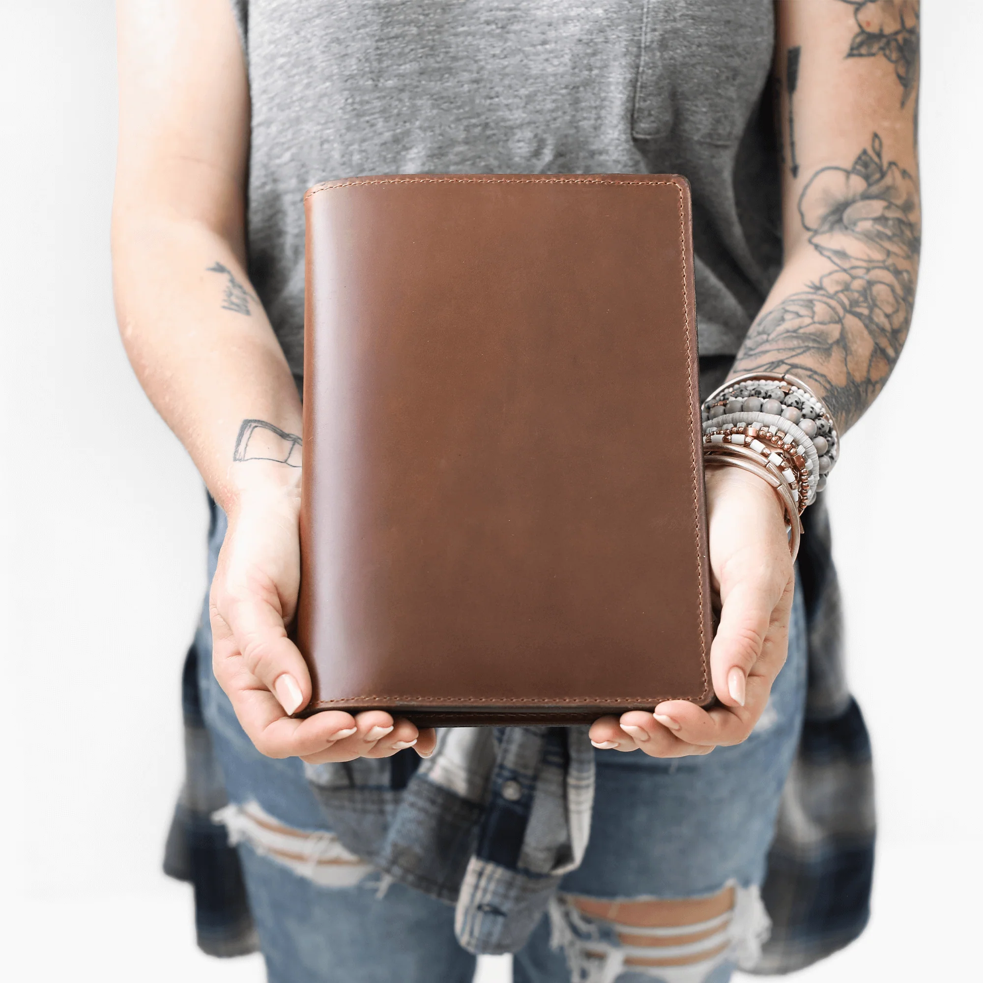 Stylish Leather Steno Pad with Cover - Image 3