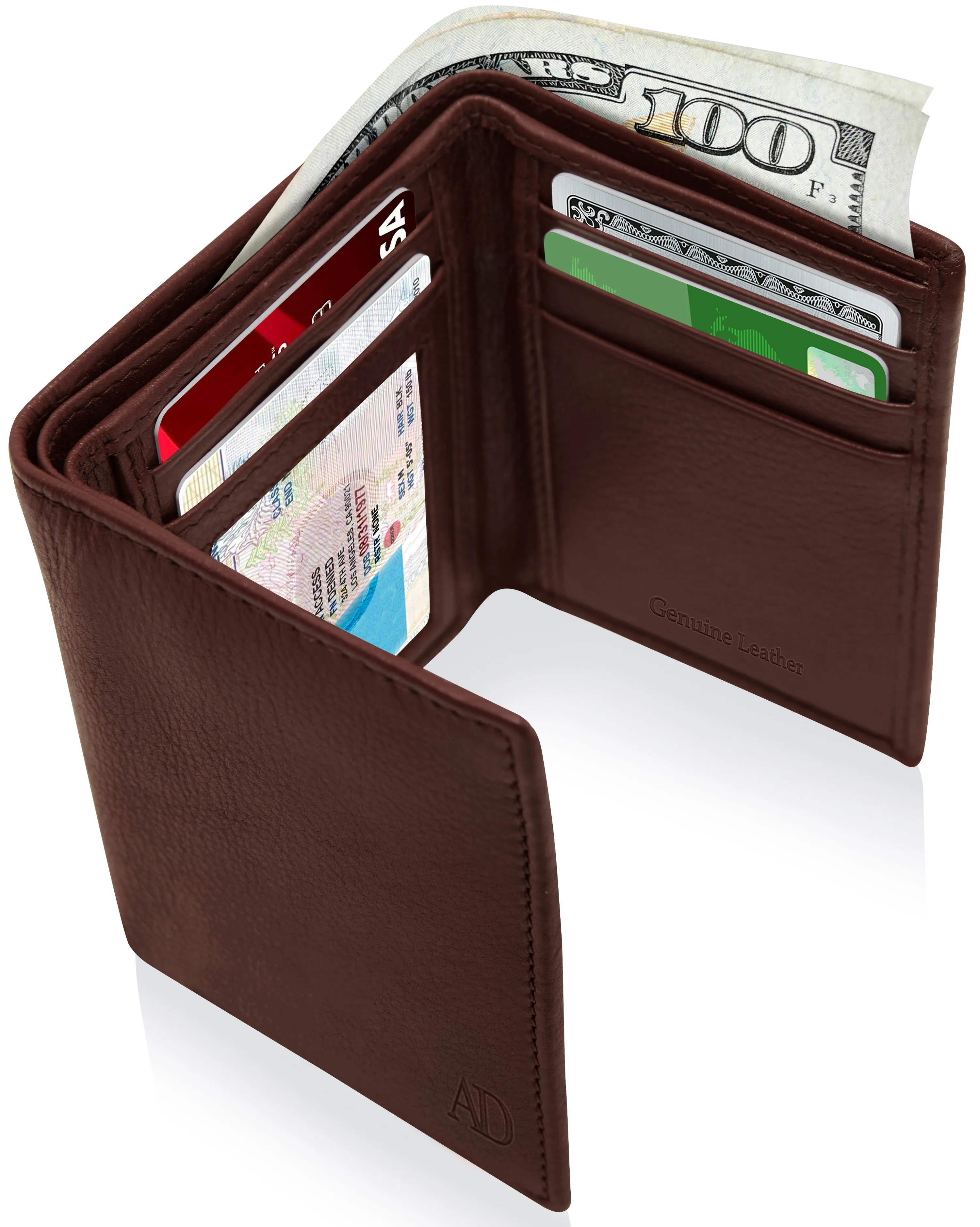 Leather Trifold Wallet - Image 7