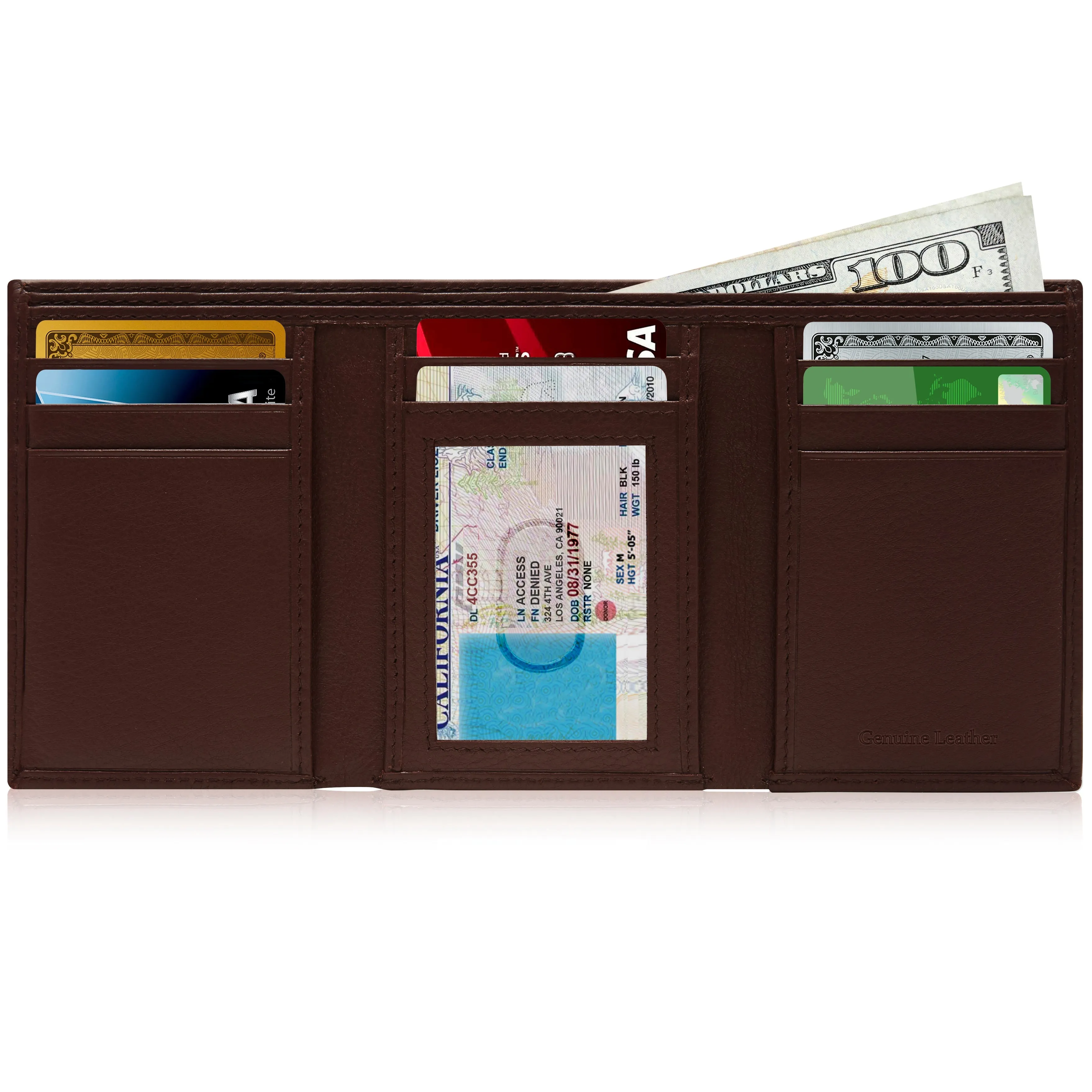 Leather Trifold Wallet - Image 8