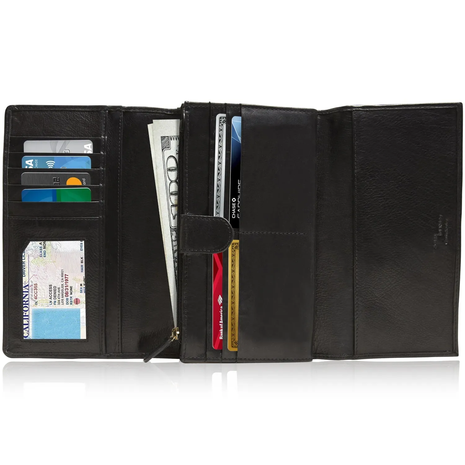 Leather Wallet Clutch Bag - Image 3
