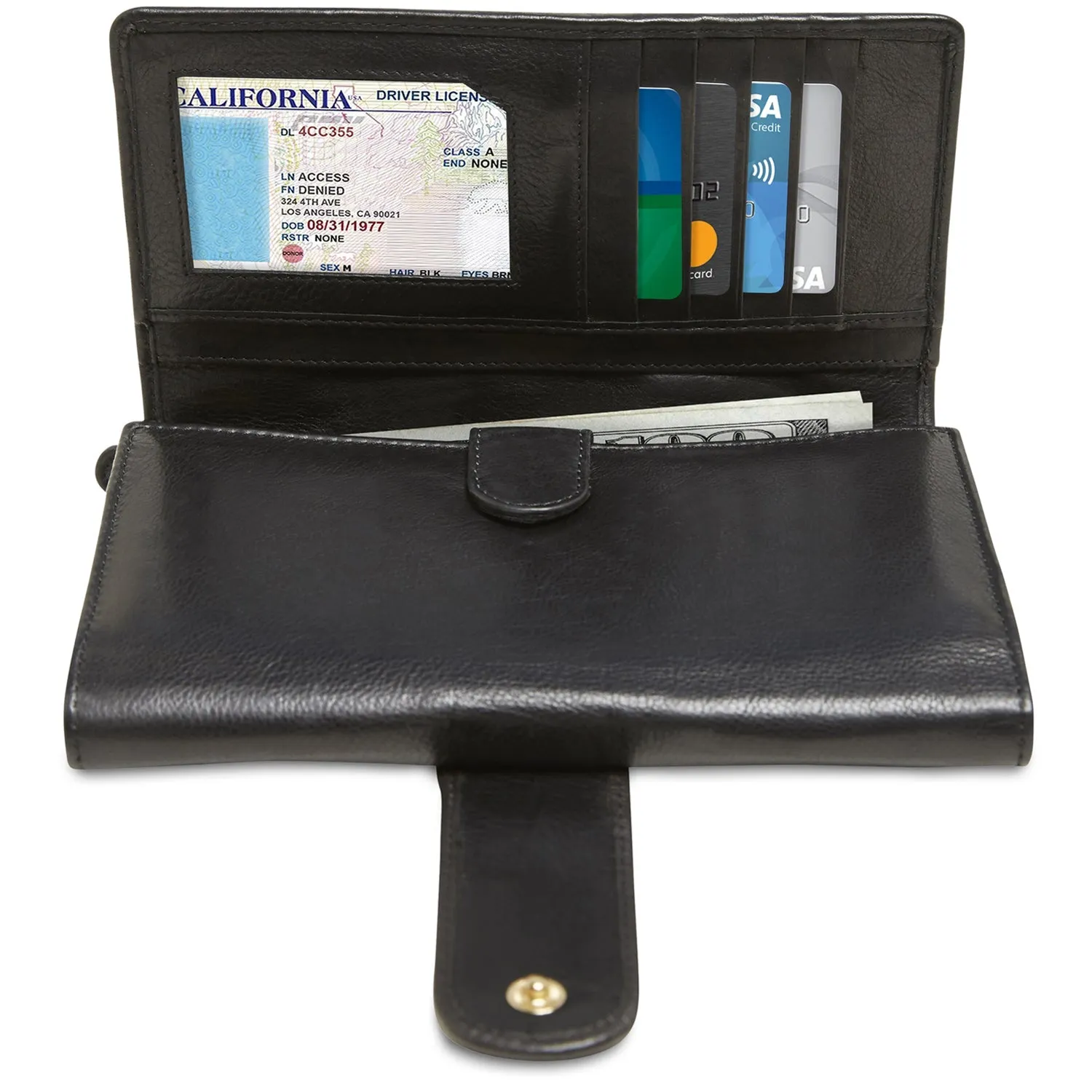 Leather Wallet Clutch Bag - Image 5
