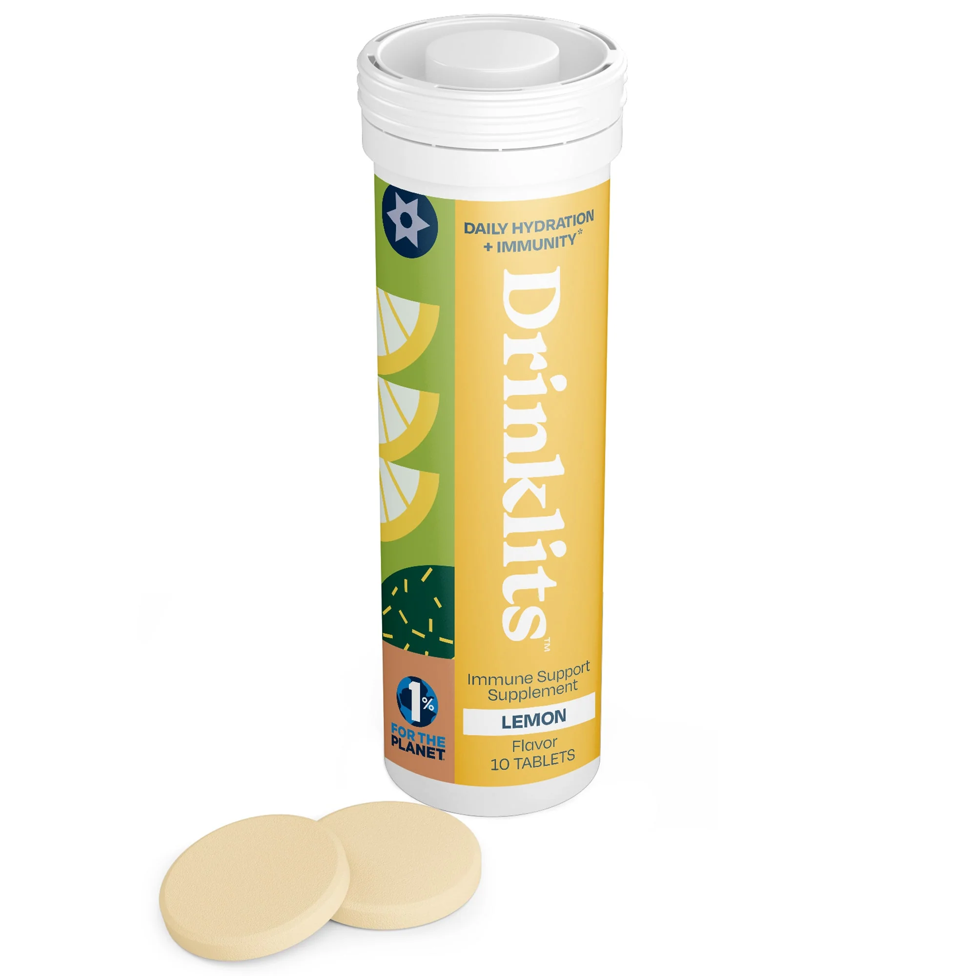 Lemon Immunity Tablets for Daily Immune Support (8 Tubes, 80 Servings) - Image 2