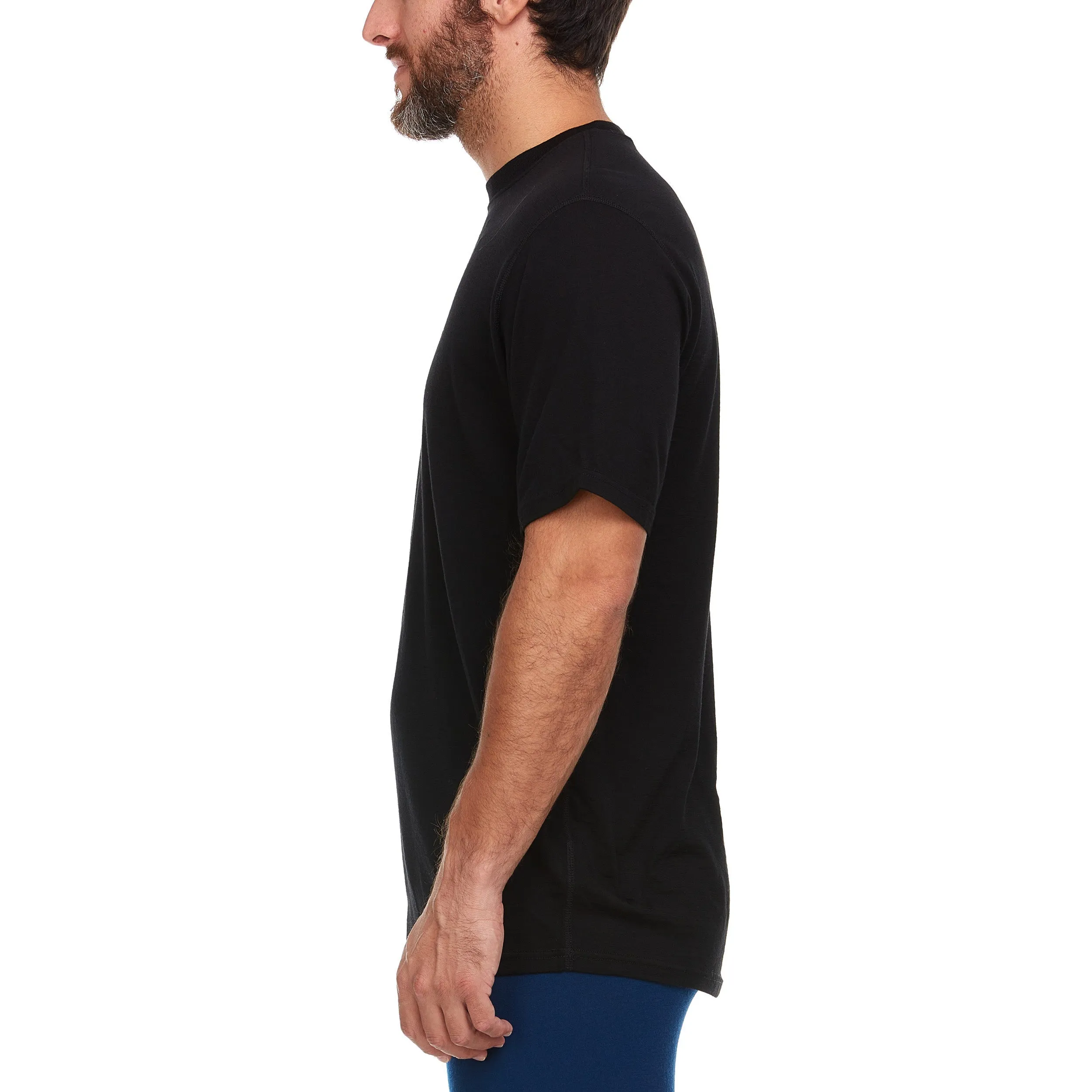 Algonquin Men's T-Shirt Crew 100% Merino Wool - Image 3