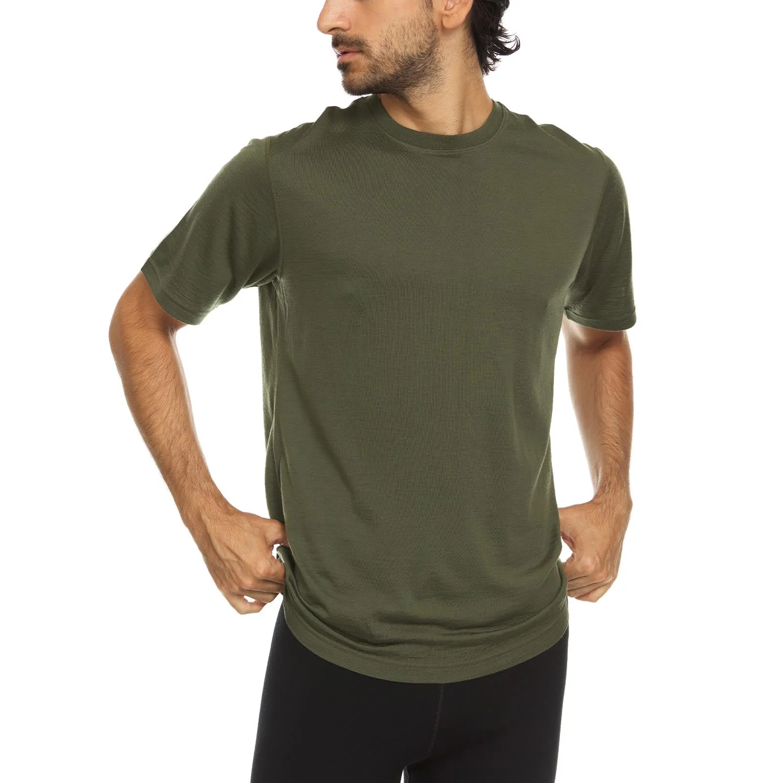 Algonquin Men's T-Shirt Crew 100% Merino Wool - Image 32