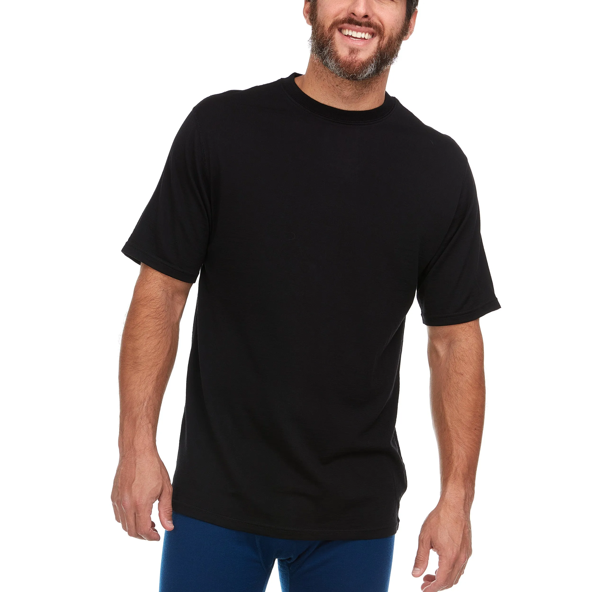 Algonquin Men's T-Shirt Crew 100% Merino Wool - Image 4