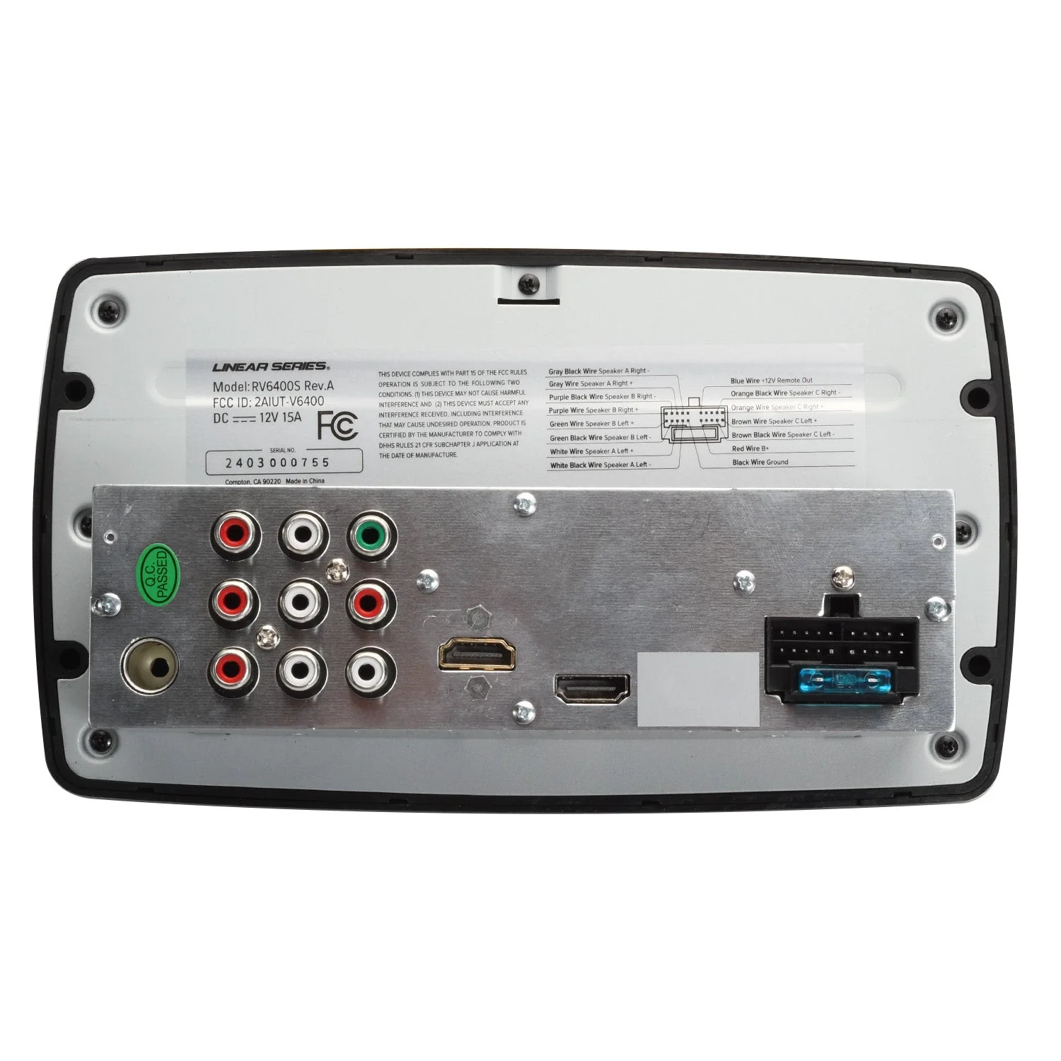 Linear Series RV6400S | Wall Mount Touch Screen Single Din AM/FM/BT/3-Zone Receiver - Image 2
