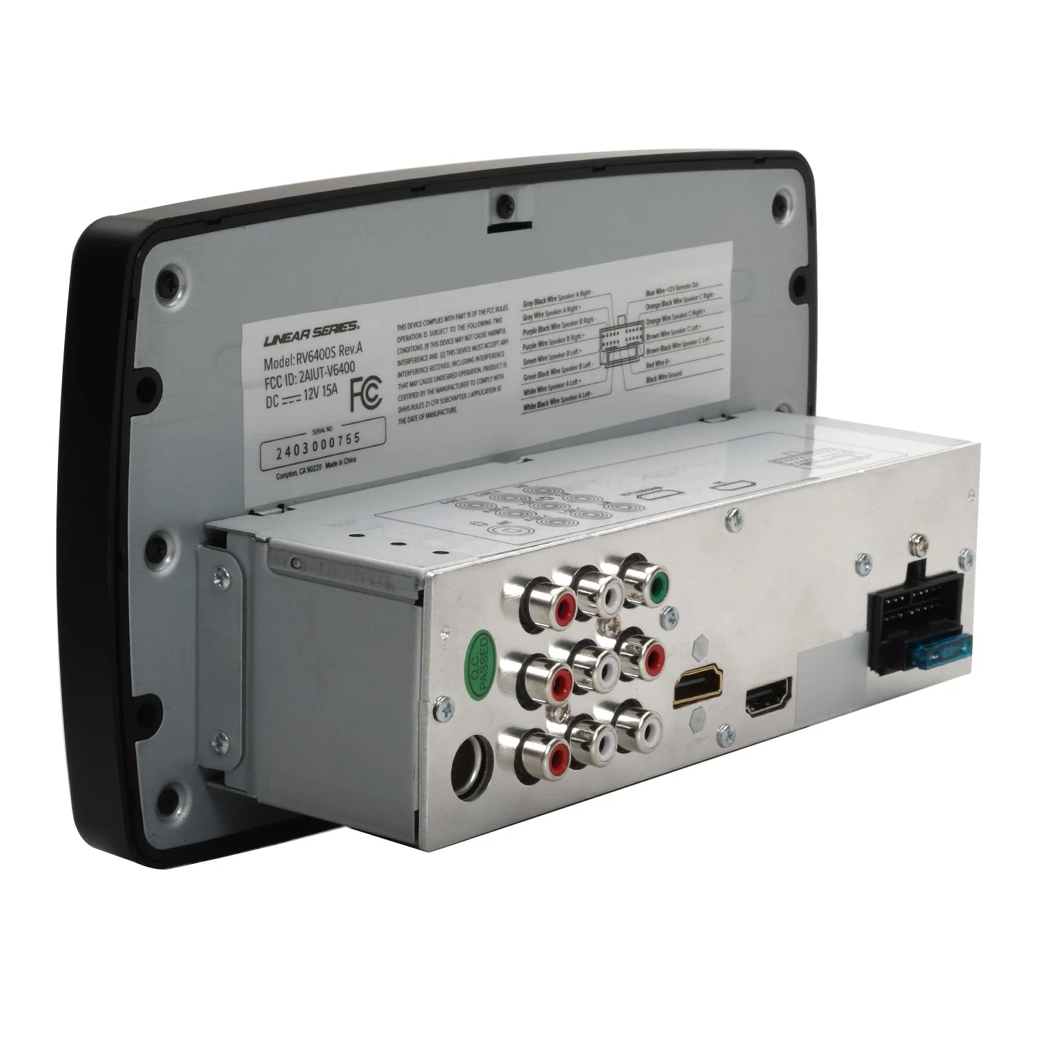 Linear Series RV6400S | Wall Mount Touch Screen Single Din AM/FM/BT/3-Zone Receiver - Image 5