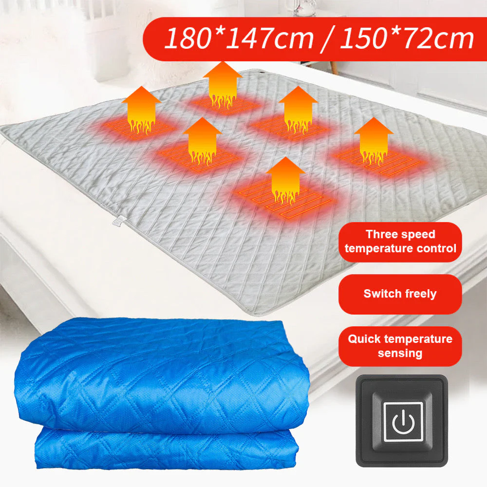 LITEGUEST Heated Camping Blanket Polar Fleece Waterproof USB-Powered - Image 4